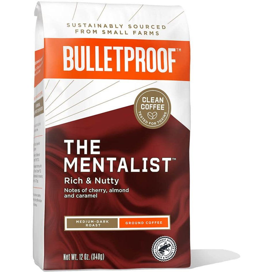Bulletproof The Mentalist Medium-Dark Roast Ground Coffee, 12 Ounces, 100% Arabicacoffee Sourced From Central And South America