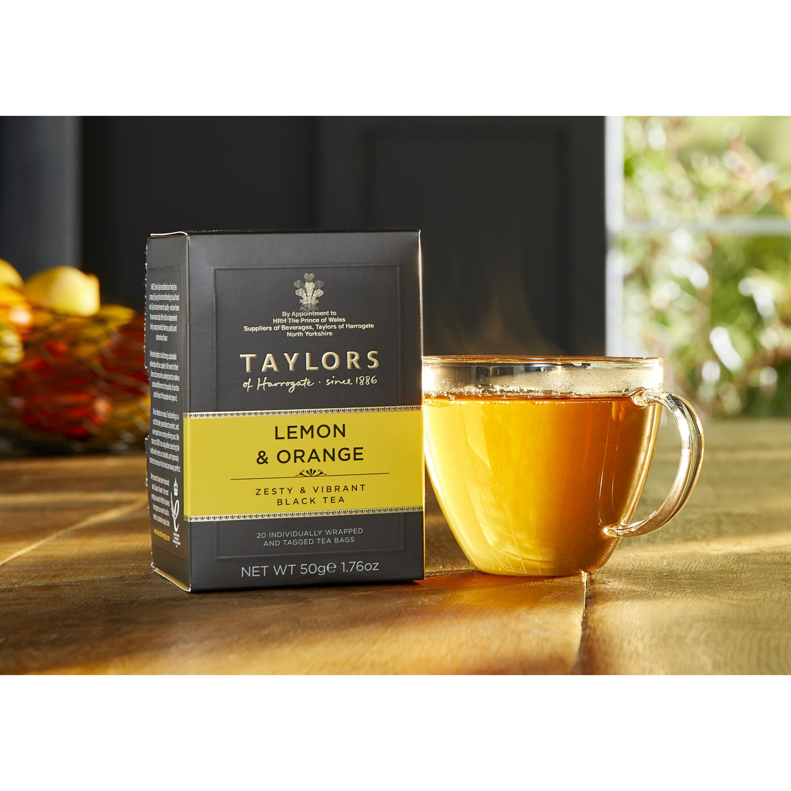 Taylors Of Harrogate Lemon & Orange Black Tea, 20 Count (Pack Of 6)