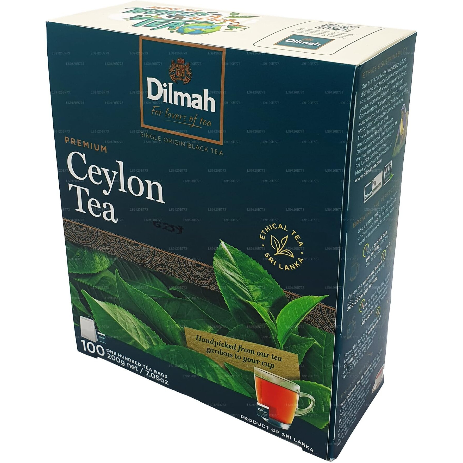 Dilmah Premium Ceylon Tea (200G) 100 Tea Bags