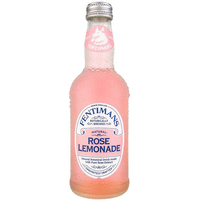 Fentimans Sparkling Rose Lemonade - Botanically Brewed Lemonade, Sparkling Pink Lemonade, Craft Soda, Mixer, Natural Ingredients - 9.3 Fl Oz (Pack Of 24)