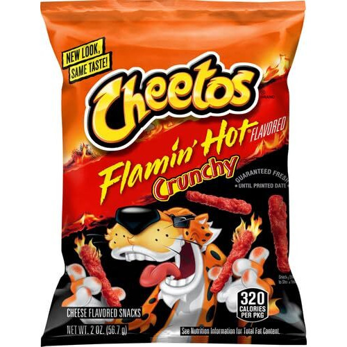 Cheetos Flamin' Hot Crunchy 2.0 Oz (Pack Of 5)