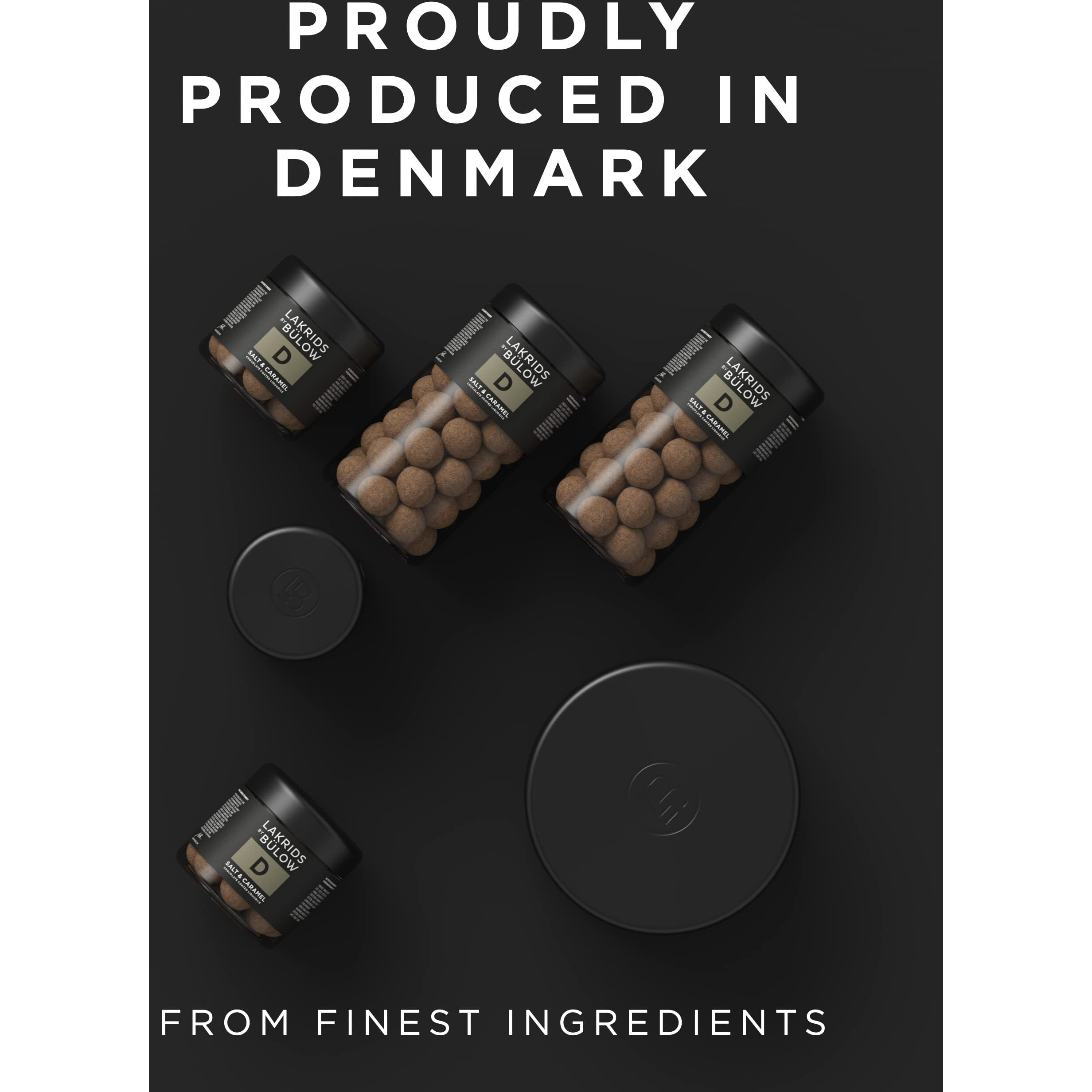Lakrids By Blow - D - Salt & Caramel - 4.41 Oz - Chocolate Coated Gourmet Licorice - Authentic Scandinavian Candy Produced In Denmark