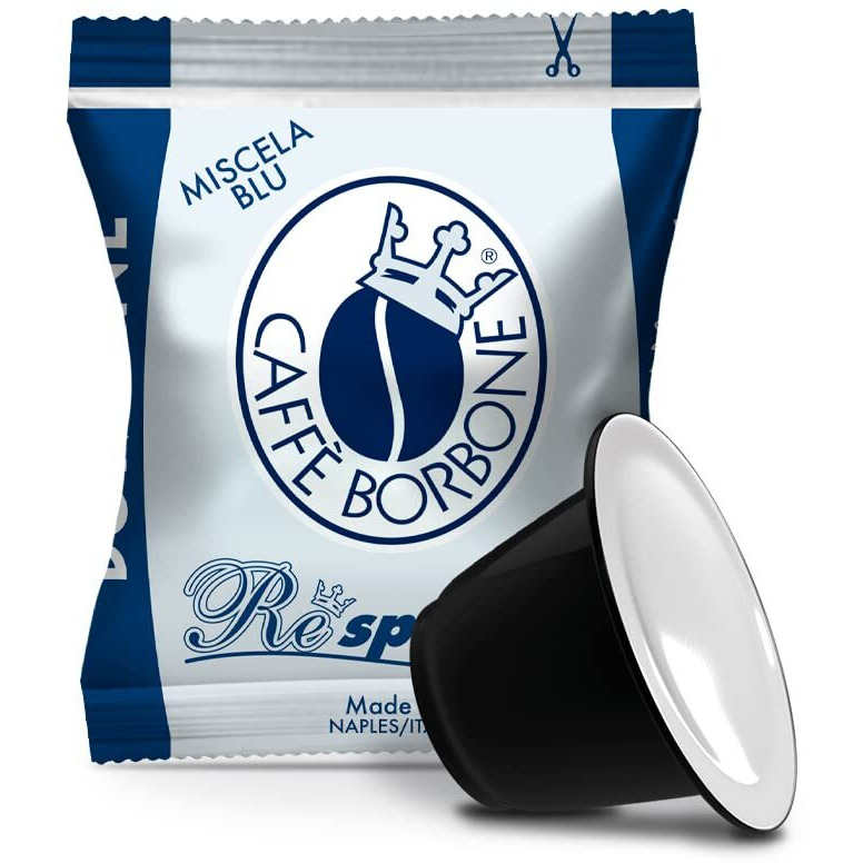 Caffe Borbone Nespresso Compatible Espresso Pods - Refined Taste, Powerful Character And Intense Aroma - Not Compatible With Vertuo - Blue Blend - 100 Count