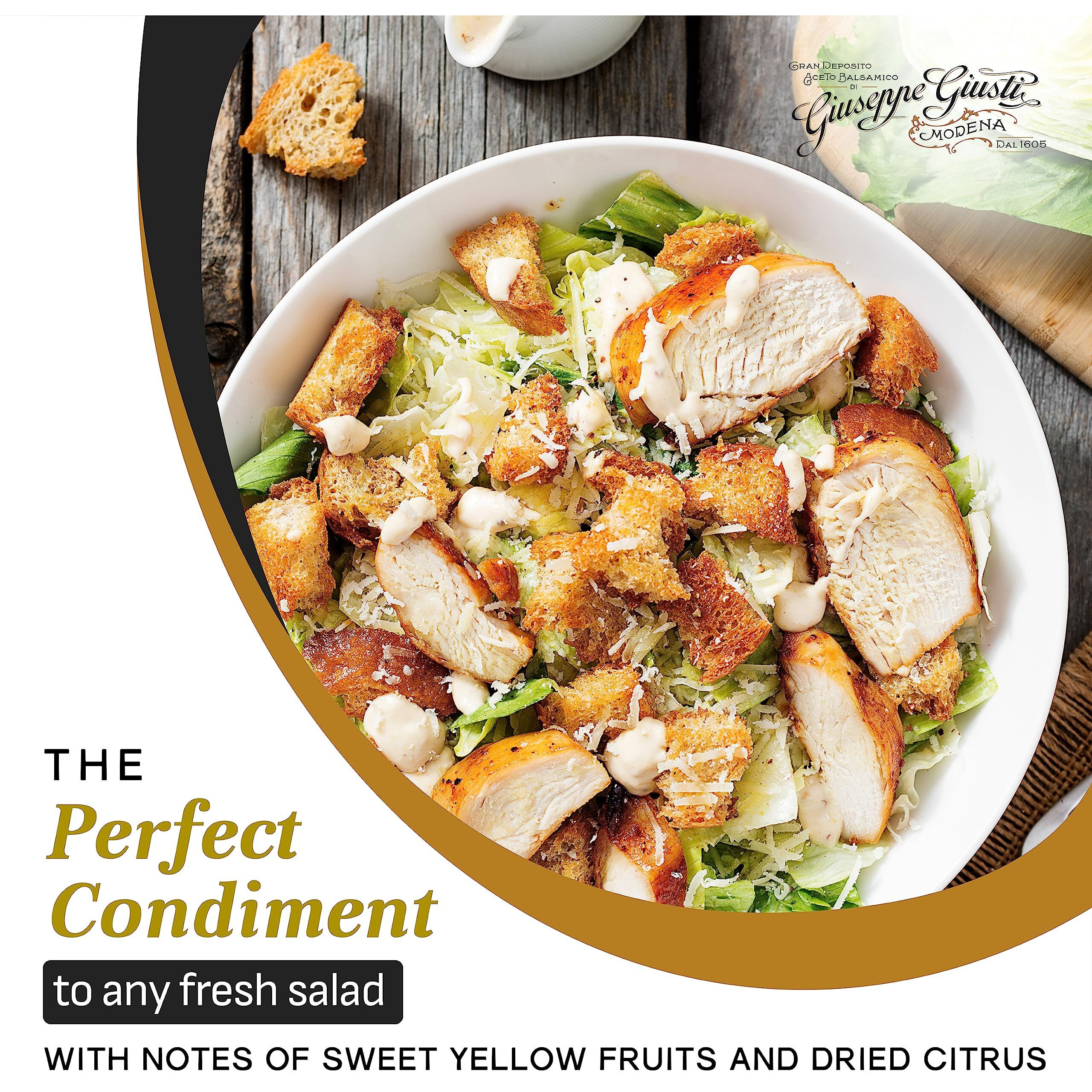 Giusti White Balsamic Vinegar Dressing - White Vinegar For Cooking And Finishing Dishes Made In Italy With Aged Balsamic Vinegar And White Vinegar