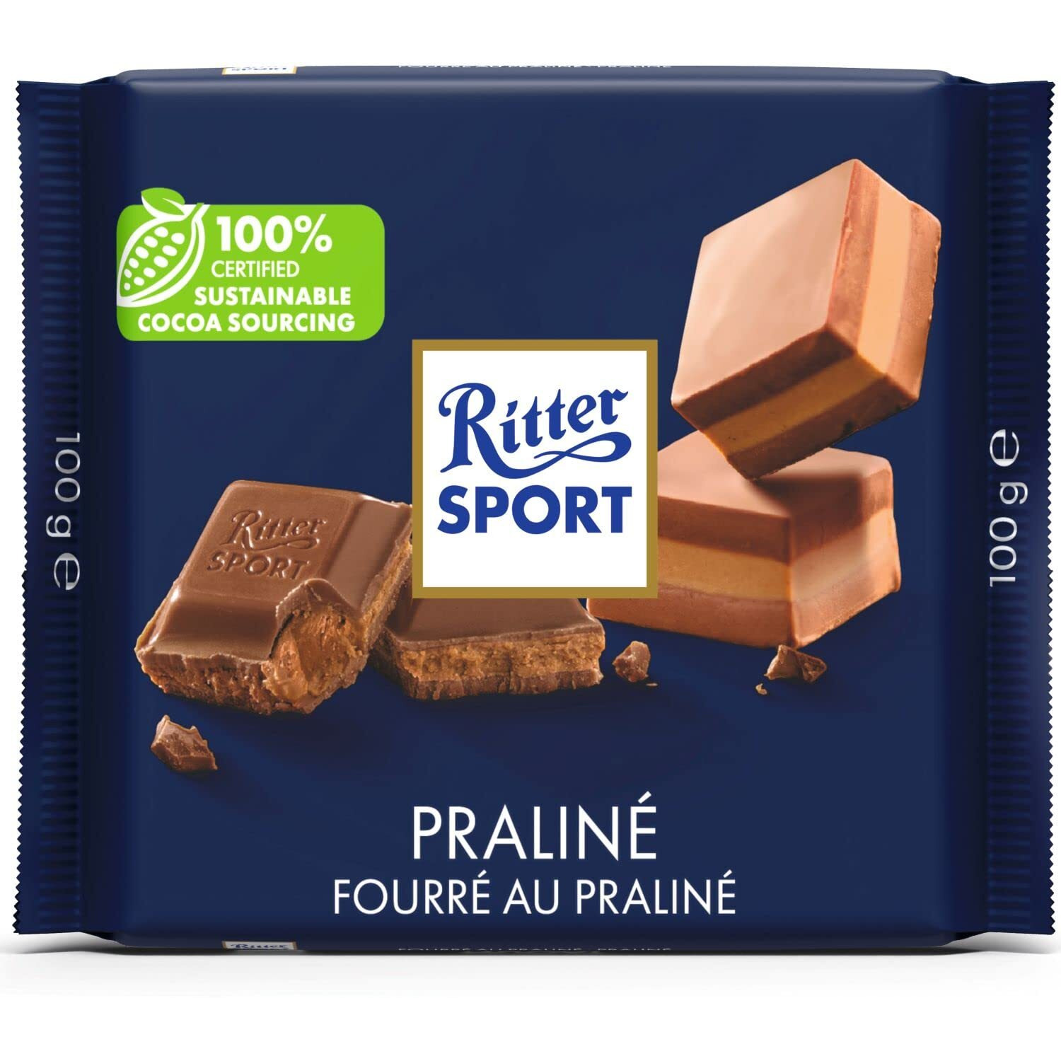 Ritter Sport 100 G Nougat Chocolate, 100 G (Pack Of 13 13)