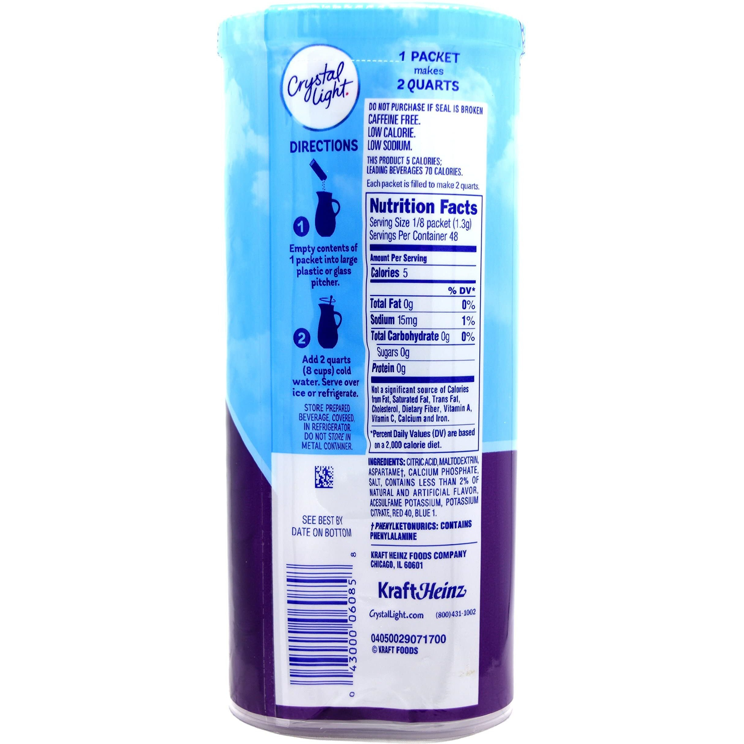 Crystal Light Concord Grape, 12-Quart 2.01-Ounce Canister (Pack Of 4)