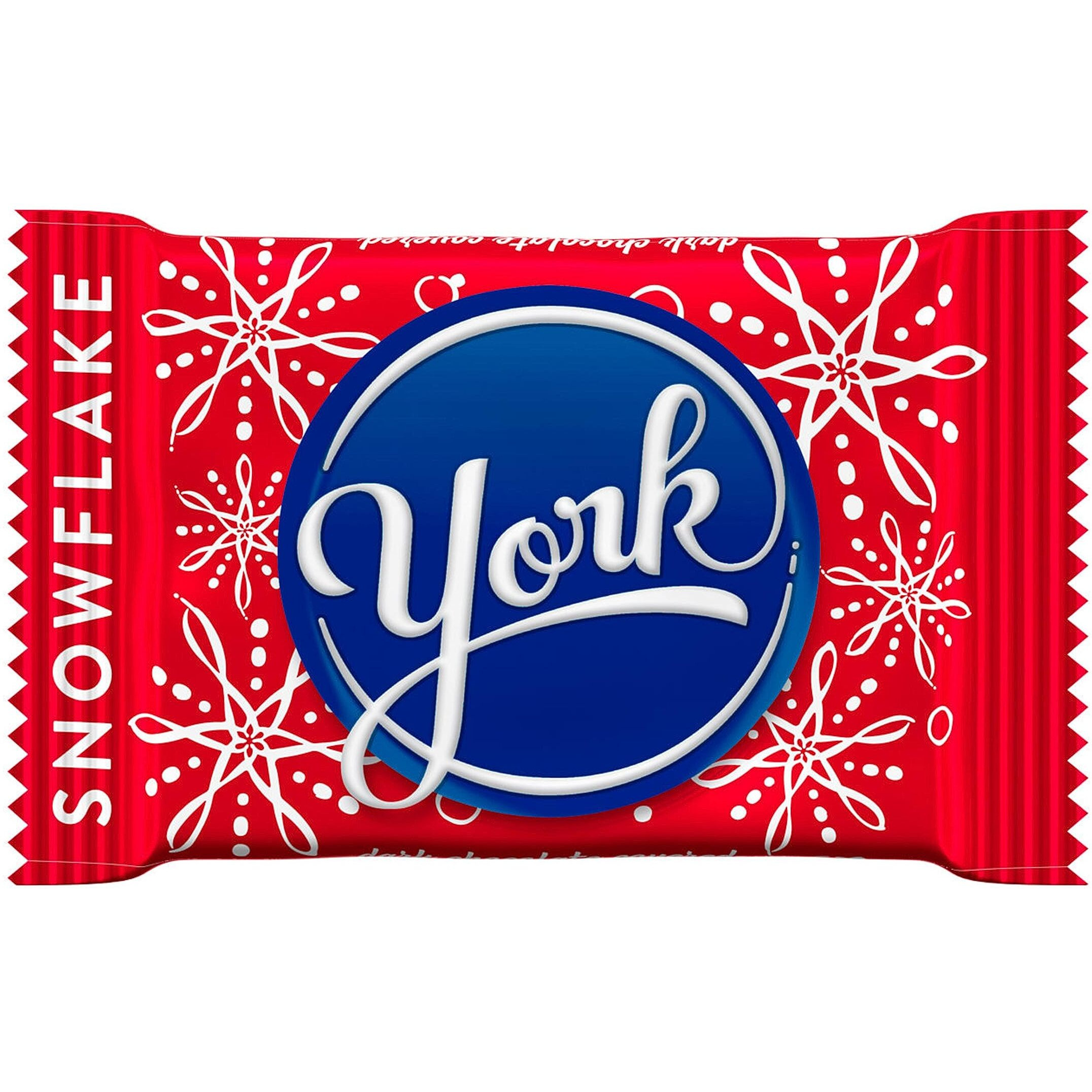 York Dark Chocolate Peppermint Patties Snowflakes, Christmas Candy Bag, 9.6 Oz