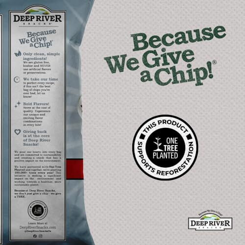Deep River Snacks Salt & Cracked Pepper Kettle Cooked Potato Chips, 2 Ounce (Pack Of 24)