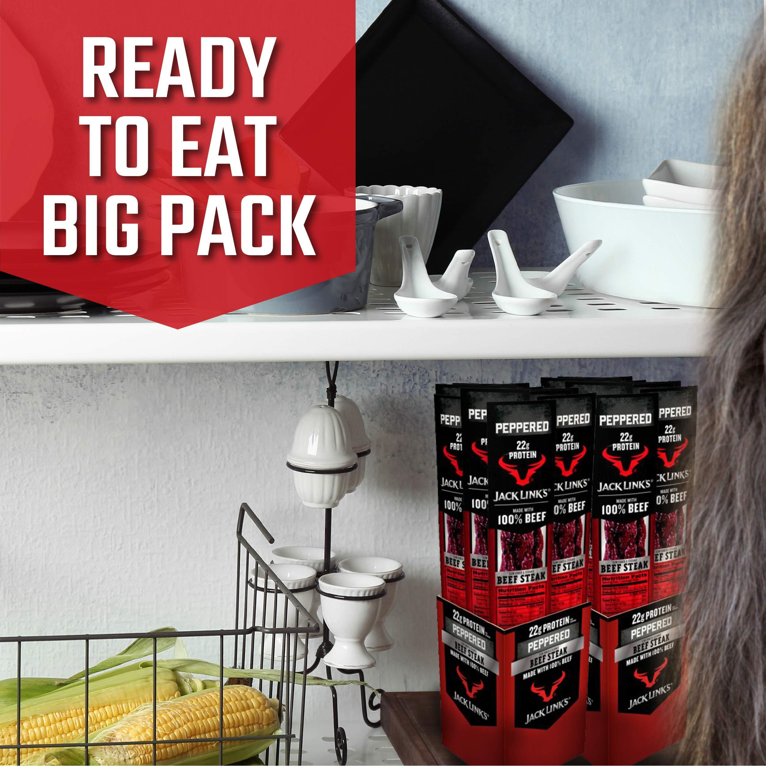 Jack Links Premium Cuts Beef Steak, Peppered, Great Protein Snack With 22G Of Protein And 3G Of Carbs Per Serving, Made With Premium Beef, 2 Ounce (Pack Of 12)
