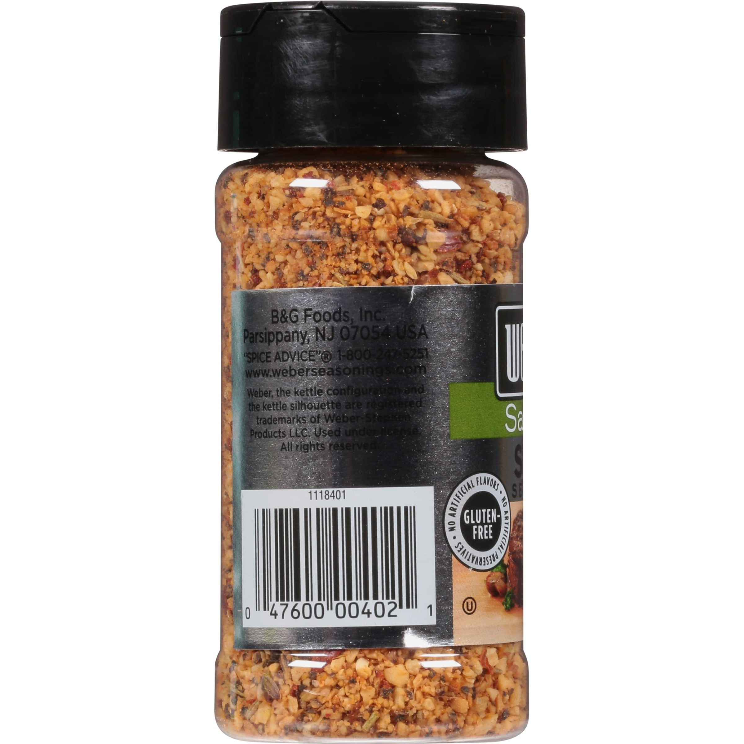 Weber Salt Free Steak Seasoning, 2.5 Ounce Shaker