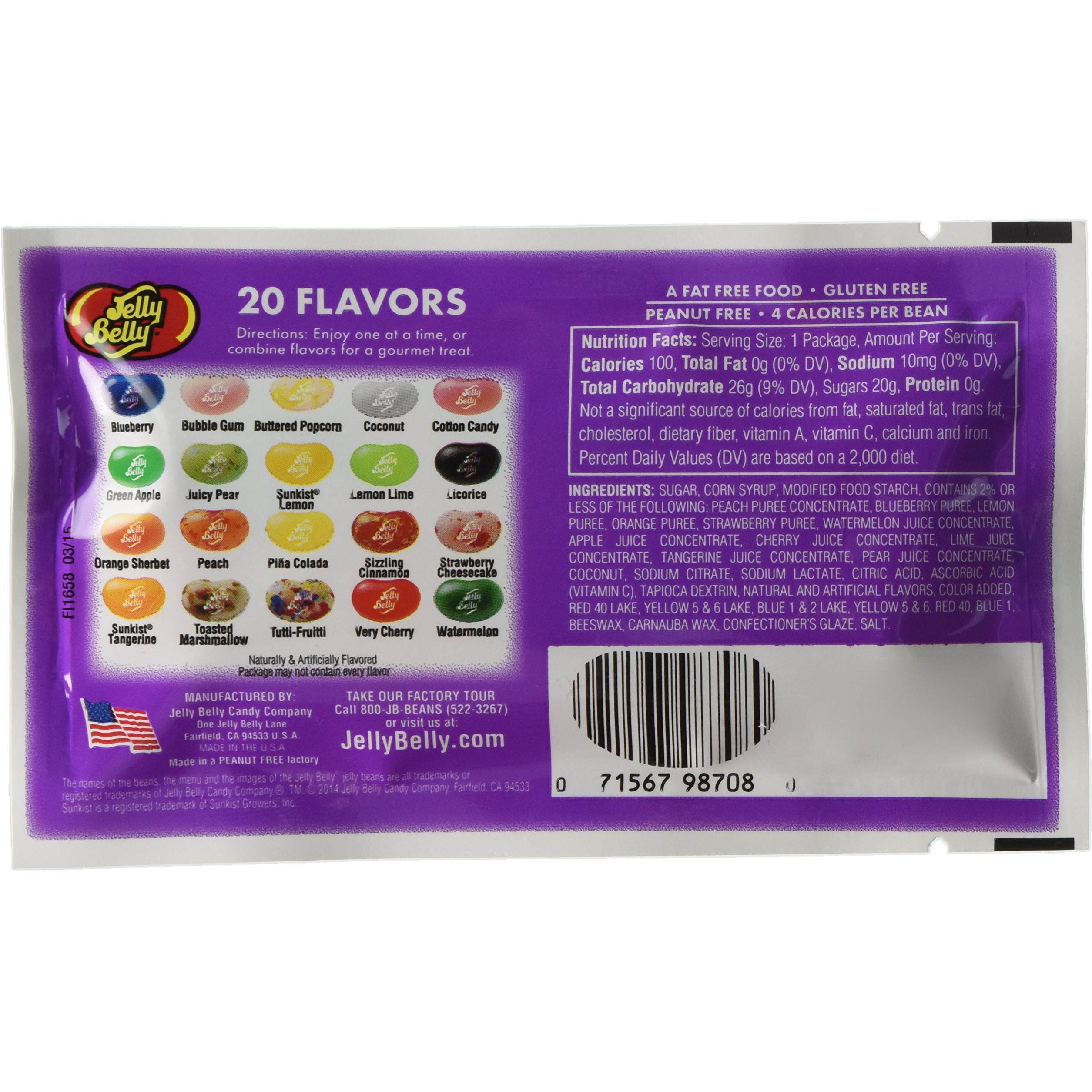 Thank You Assorted Flavors Jelly Beans - 1 Oz. Bag. 6 Count