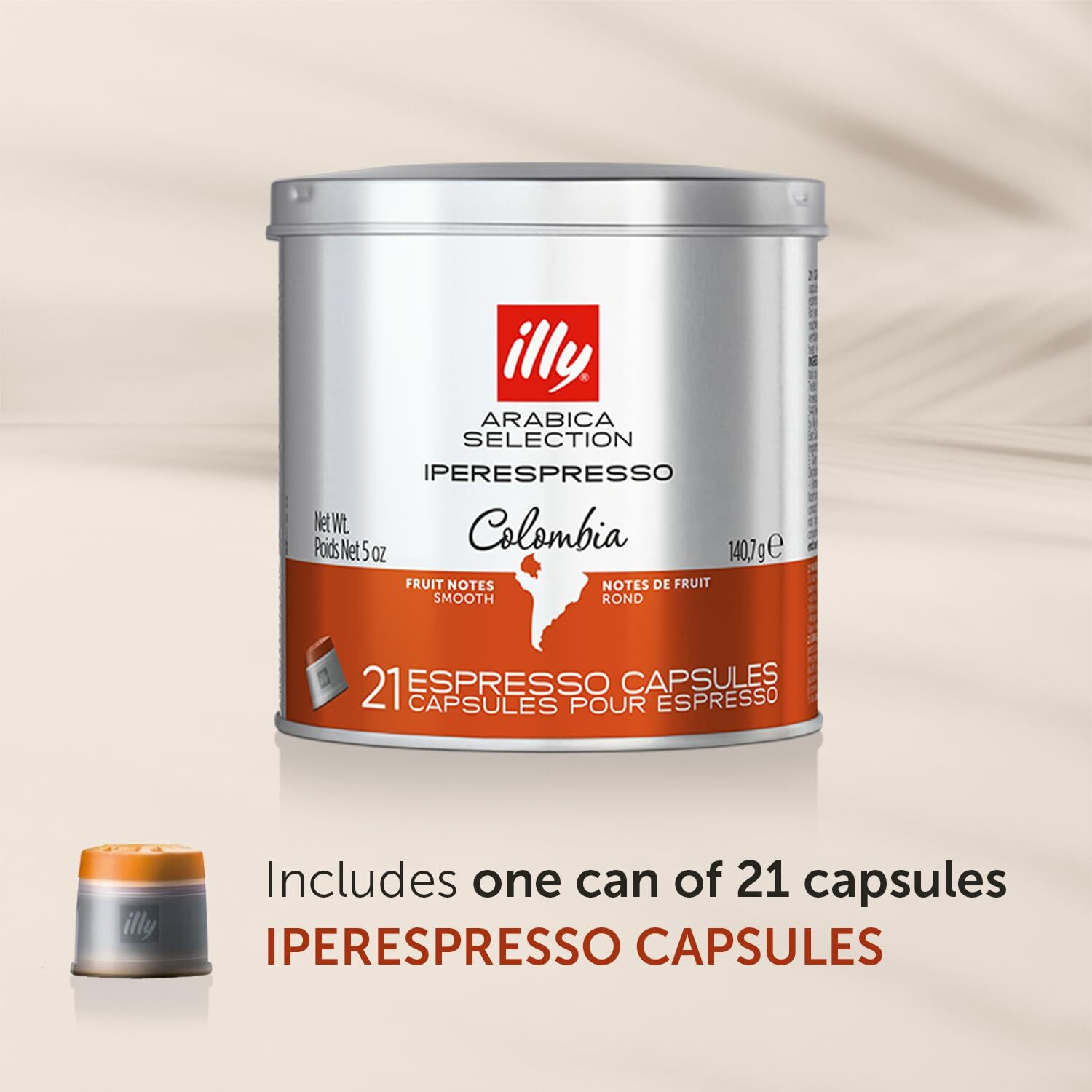 Illy Coffee Iperespresso Capsules - Single-Serve Coffee Capsules & Pods - Single Origin Coffee Pods - Colombia Medium Roast With Notes Of Fruit - For Iperespresso Capsule Machines - 21 Count
