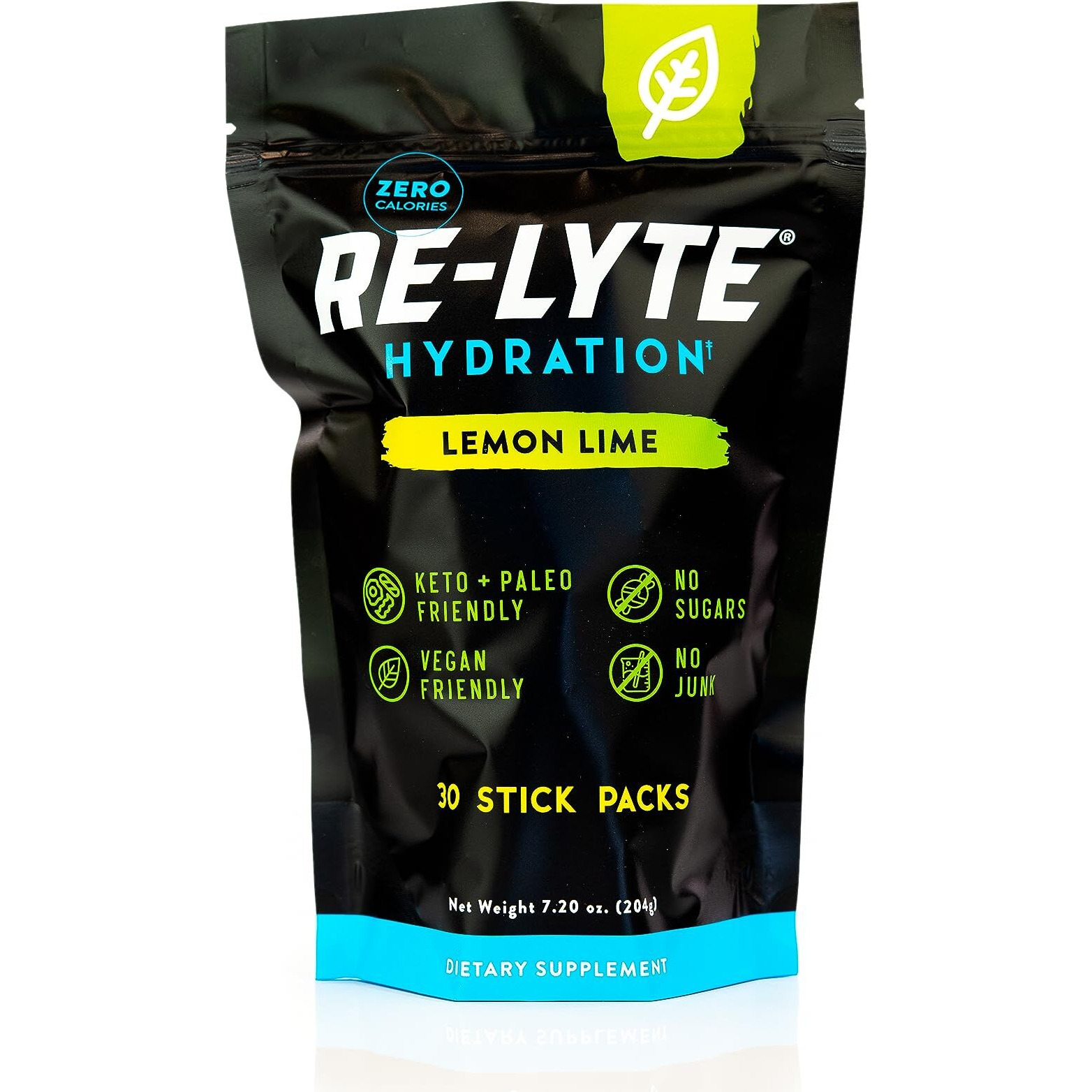 Redmond Re-Lyte Electrolyte Drink Mix (Lemon Lime), 30 Stick Packs
