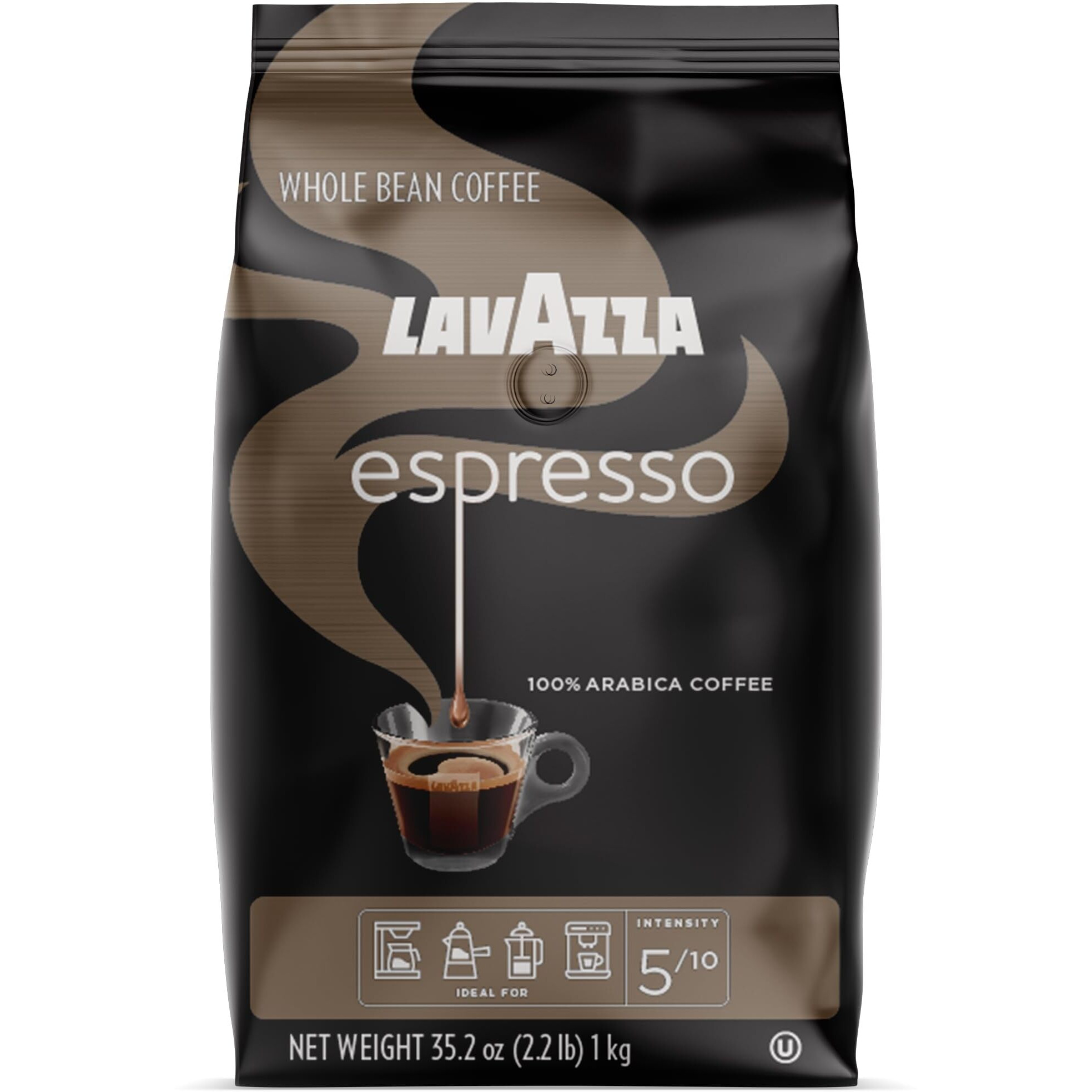 Lavazza Espresso Italiano Whole Bean Coffee Blend, Medium Roast,Premium Quality Arabic, 2.2 Pound (Pack Of 1) (Packaging May Vary)