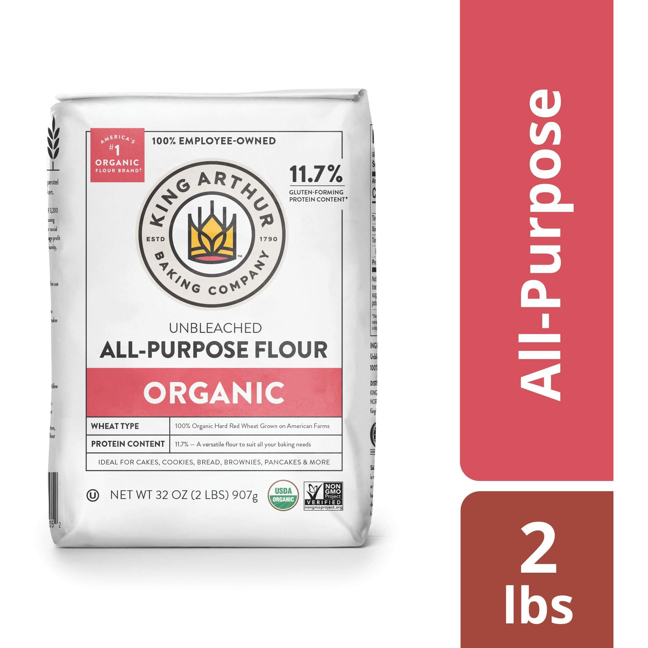 King Arthur Flour, Organic All Purpose Flour, 32 Oz