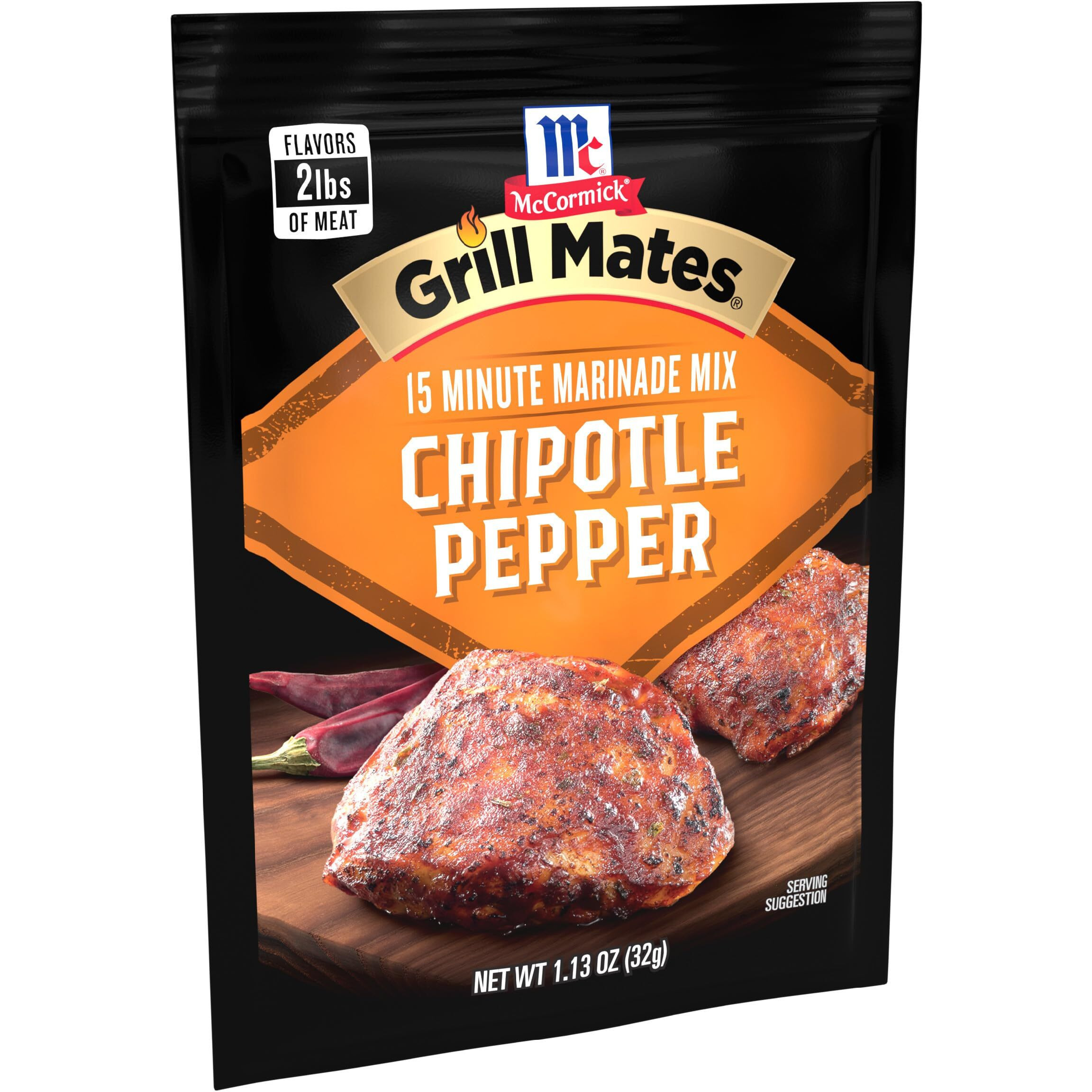 Mccormick Grill Mates Chipotle Pepper Marinade Mix, 1.13 Oz (Pack Of 12)