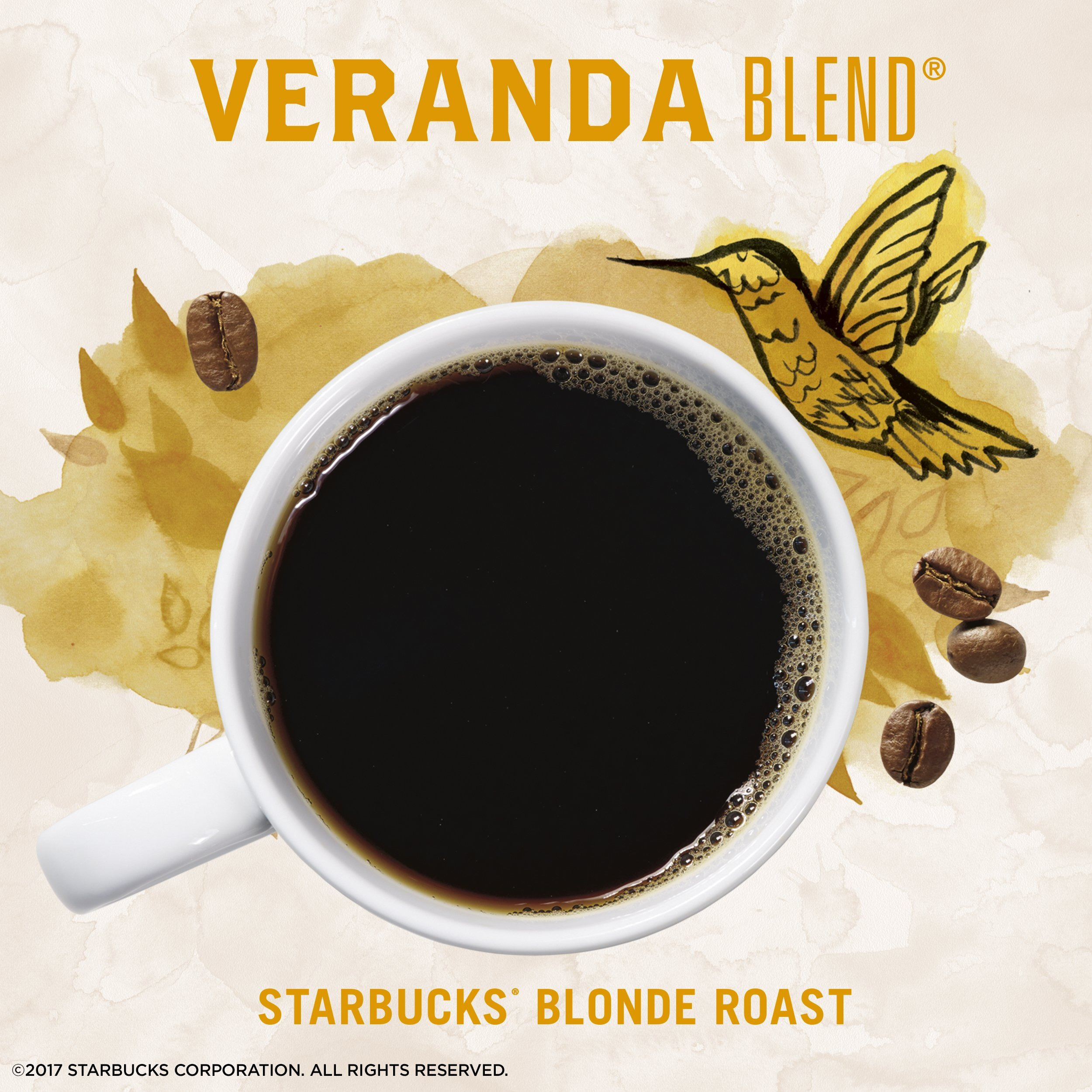 Starbucks Via Instant Coffee Blonde Roast Packets - Veranda Blend - 1 Box (8 Packets)