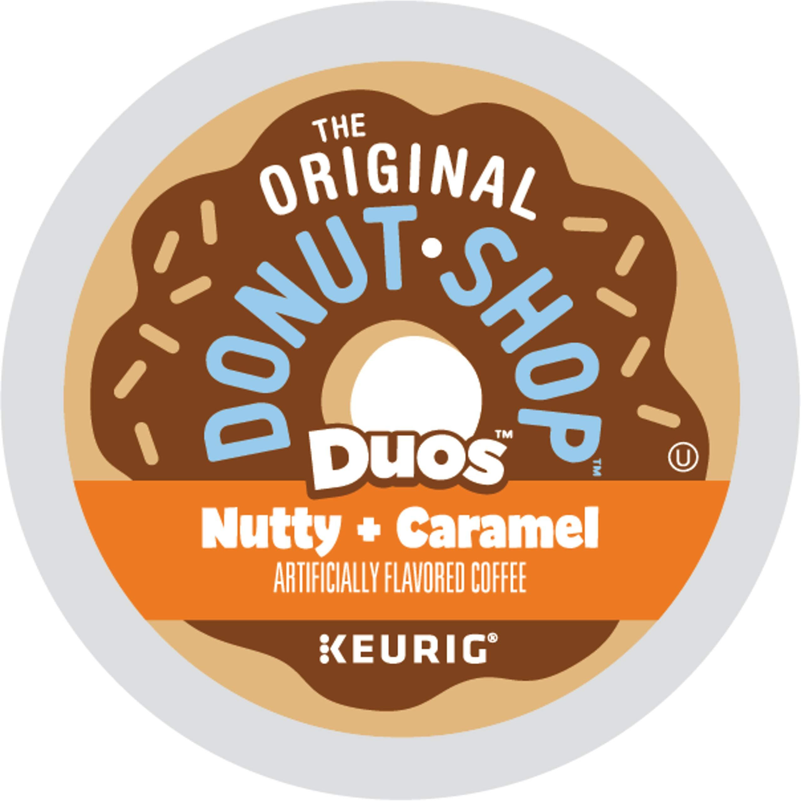 The Original Donut Shop Duos Nutty + Caramel Keurig Single-Serve K-Cup Pods, Light Roast Coffee, 72 Count (6 Packs Of 12)