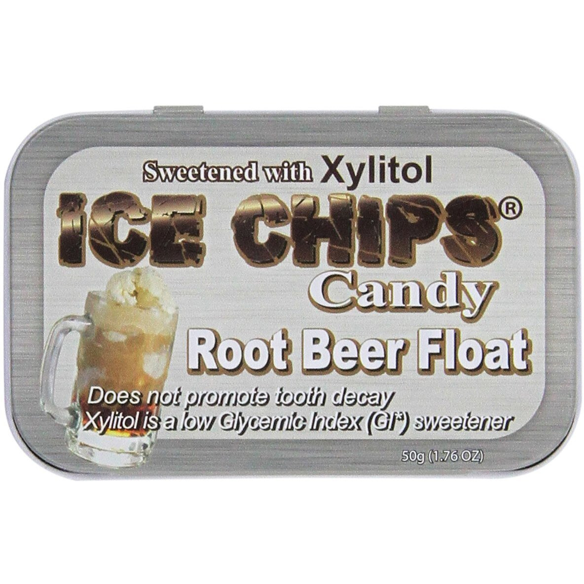 Ice Chips Xylitol Candy Single Tin Root Beer