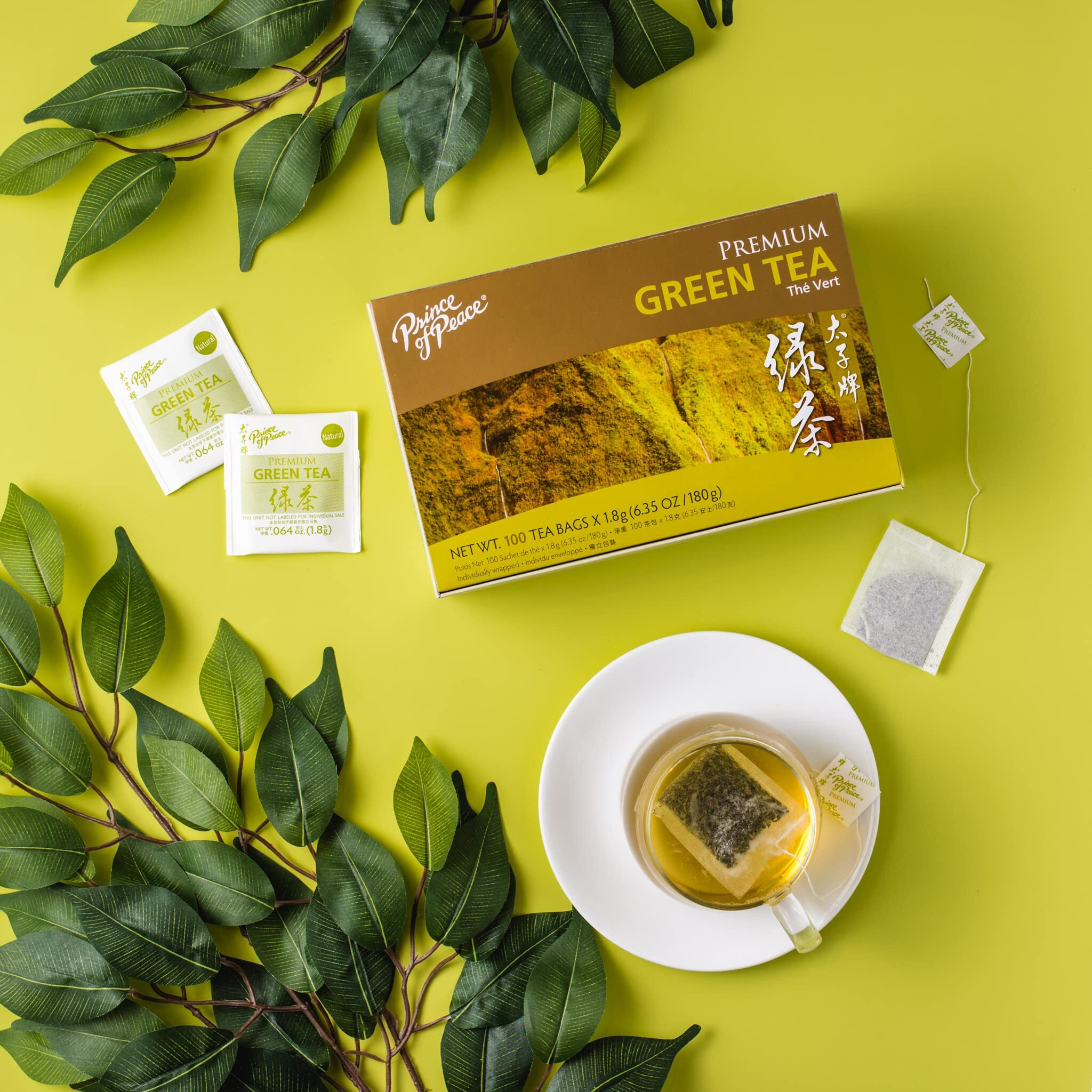 Prince Of Peace Premium Green Tea, 100 Tea Bags - Premium Green Tea Bags - Prince Of Peace - Green Tea Bags - Green Tea - Prince Of Peace Green Tea Bags - 100 Pack Of Tea Bags