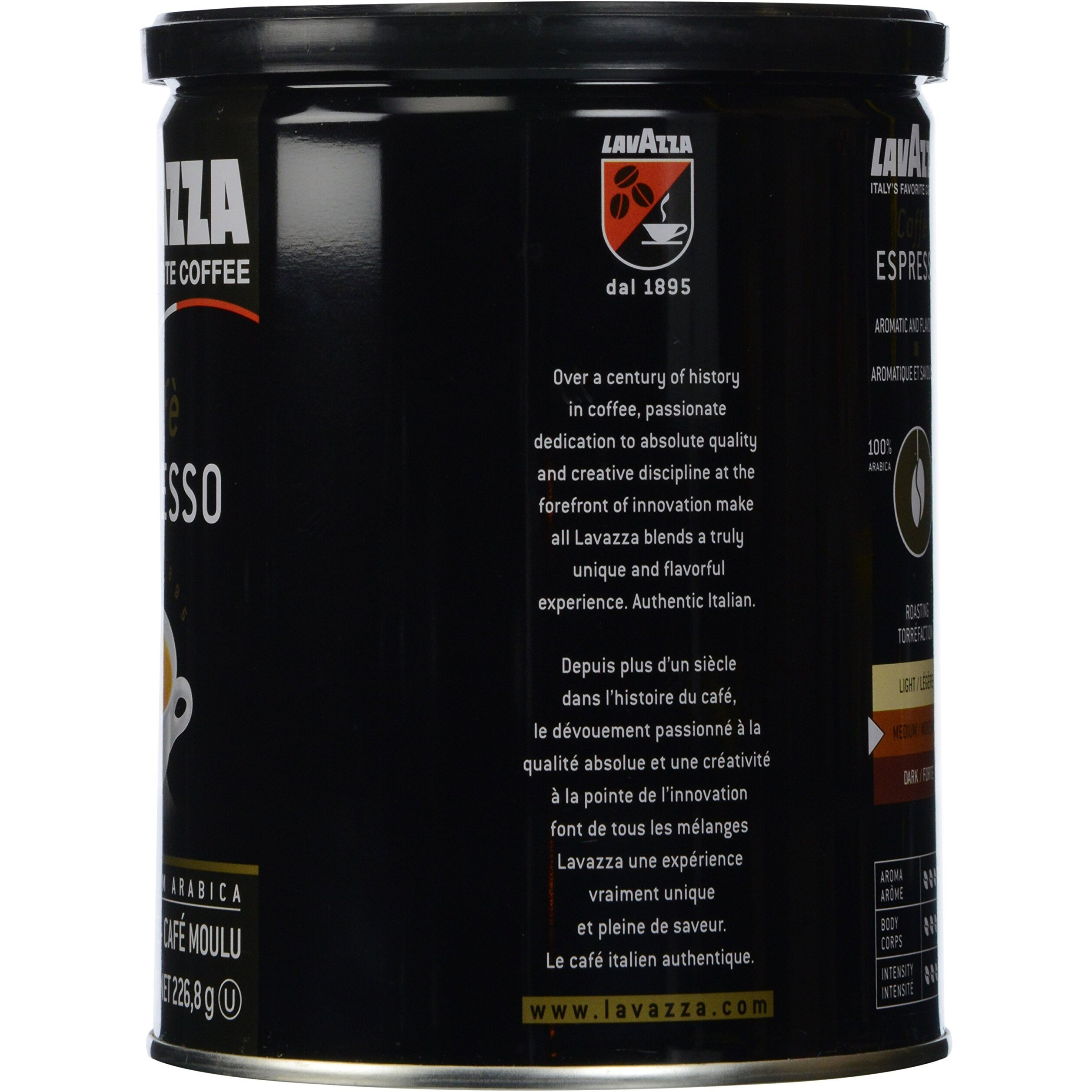 Caffe Espresso Medium Roast Ground Coffee By Lavazza For Unisex - 8 Oz Coffee