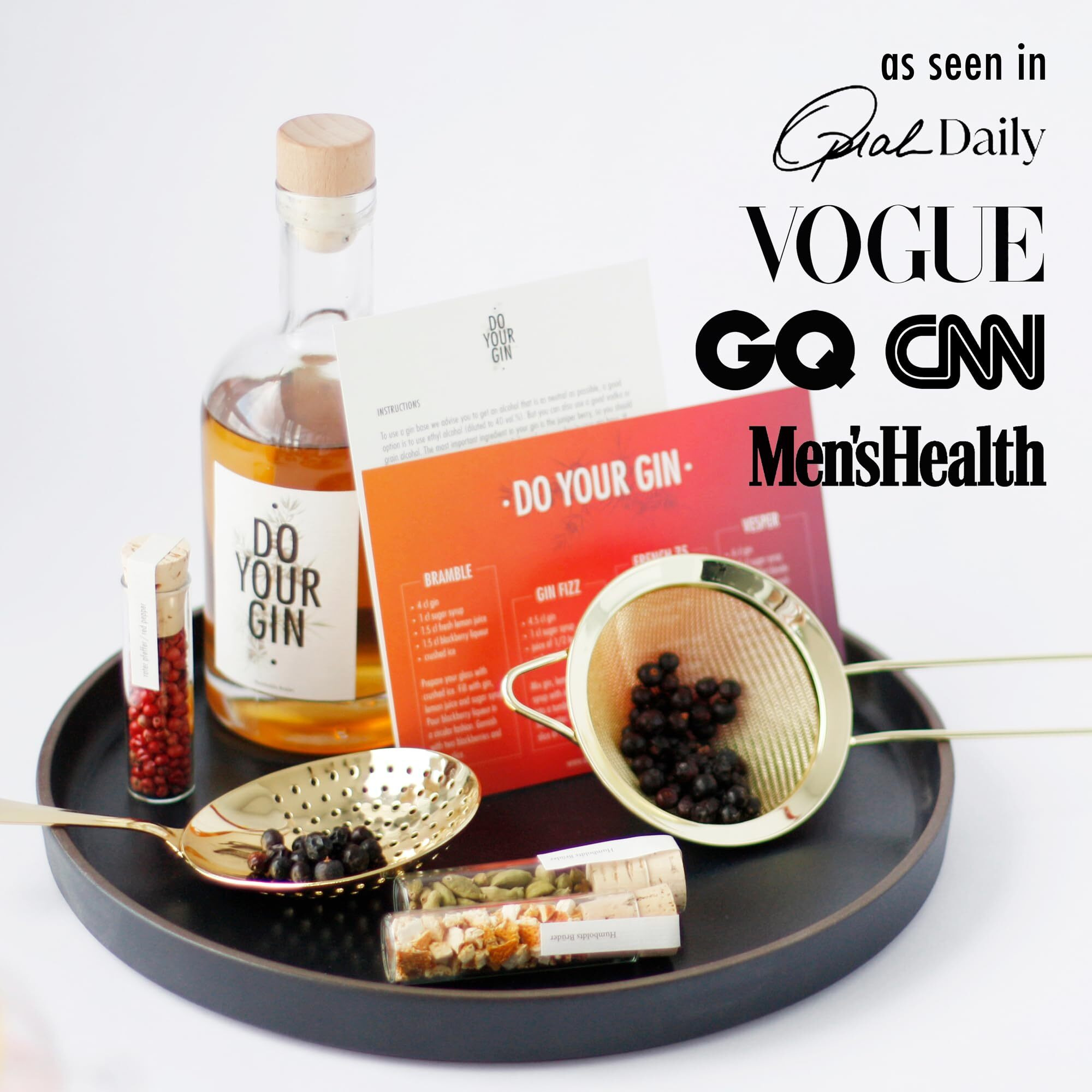 Do Your Gin L Diy Gin-Making Infusion Kit | Cocktail Kit | Bartender Gift Basket | Birthday Gifts For Men, Women For Him & Her | Alcohol Gift | 12 Botanicals, Bottles & Recipes