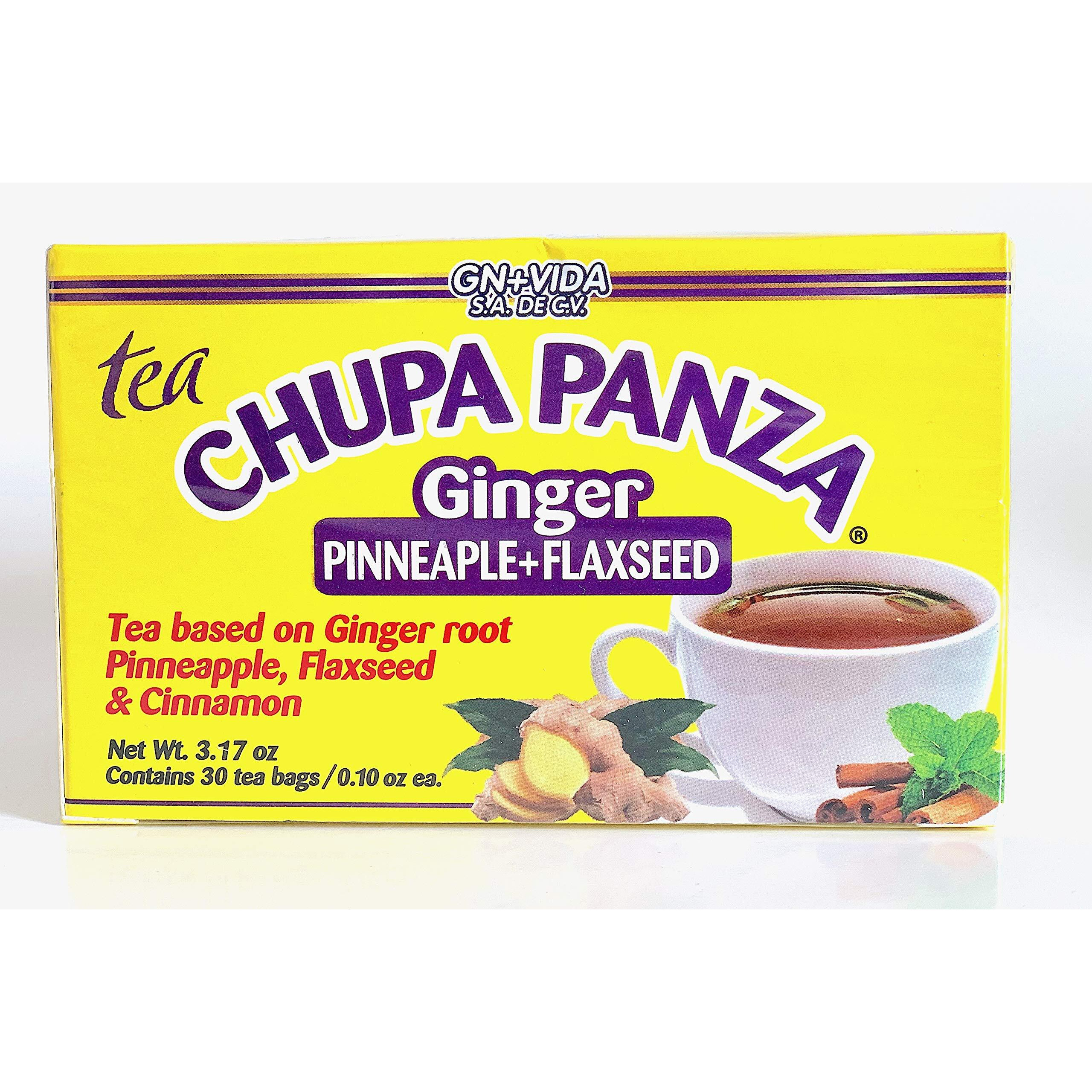 Tea Chupa Panza, Tea Based Onginger Root, Pinneapple, Flaxseed & Cinnamon (30 Tea Bags/0.10 Oz Each)