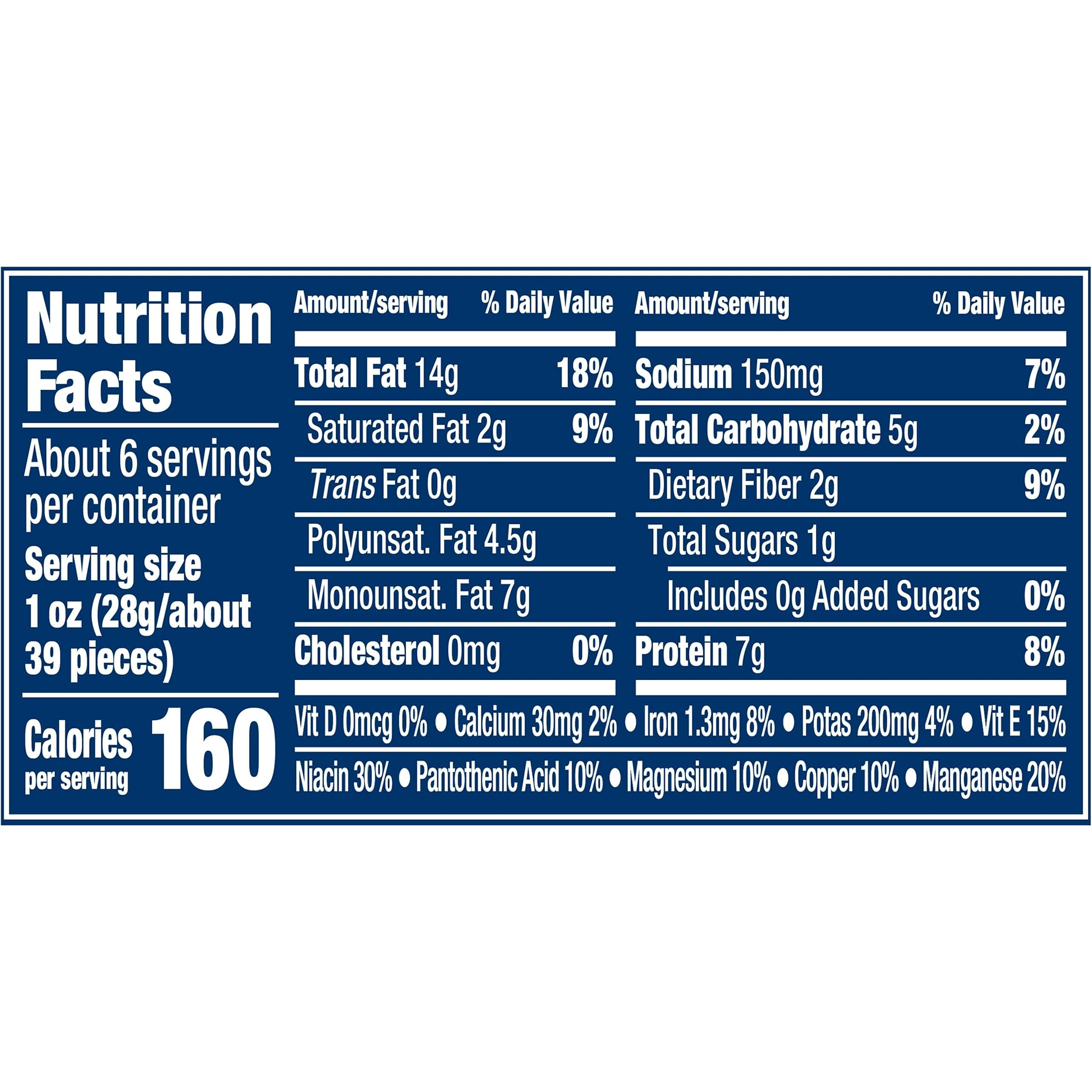 Planters Sea Salt & Vinegar Peanuts (8 Ct Pack, 6 Oz Canisters)