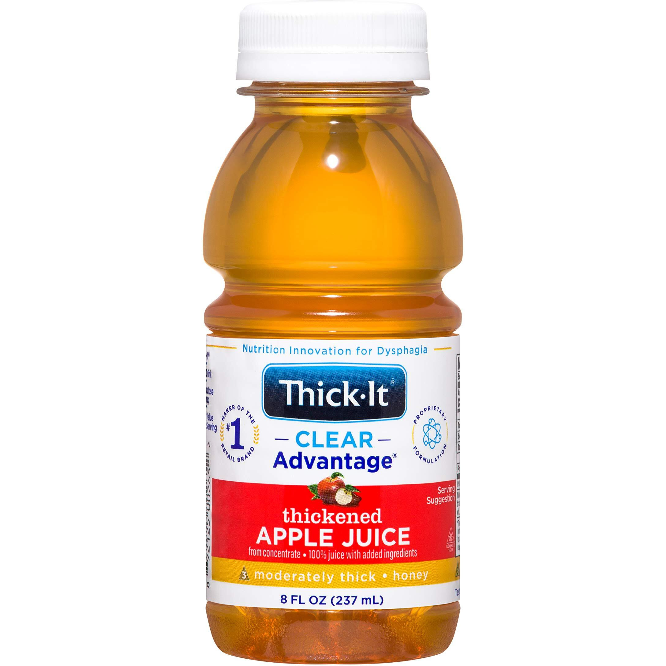 Thick-It Clear Advantage Thickened Apple Juice - Moderately Thick/Honey, 8 Oz Bottle (457)
