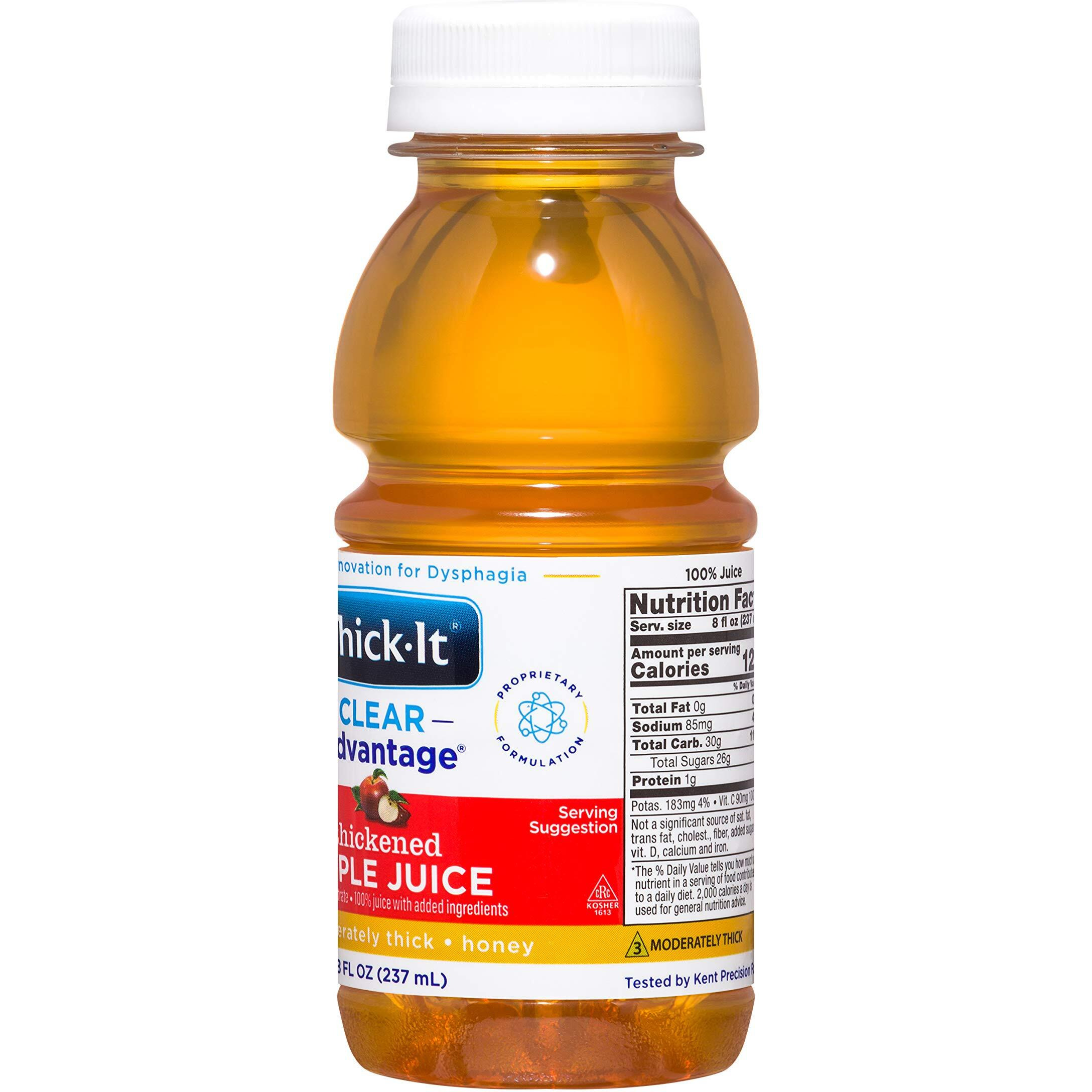 Thick-It Clear Advantage Thickened Apple Juice - Moderately Thick/Honey, 8 Oz Bottle (457)