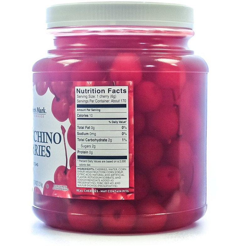 Maraschino Cherries With Stems, 74 Ounce Jar