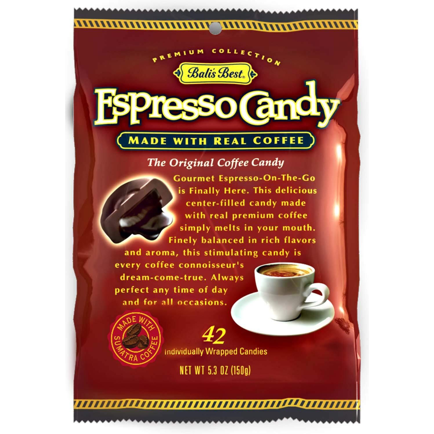 Bali's Best Espresso Candy, 5.3-Ounce Bags (Pack Of 12)