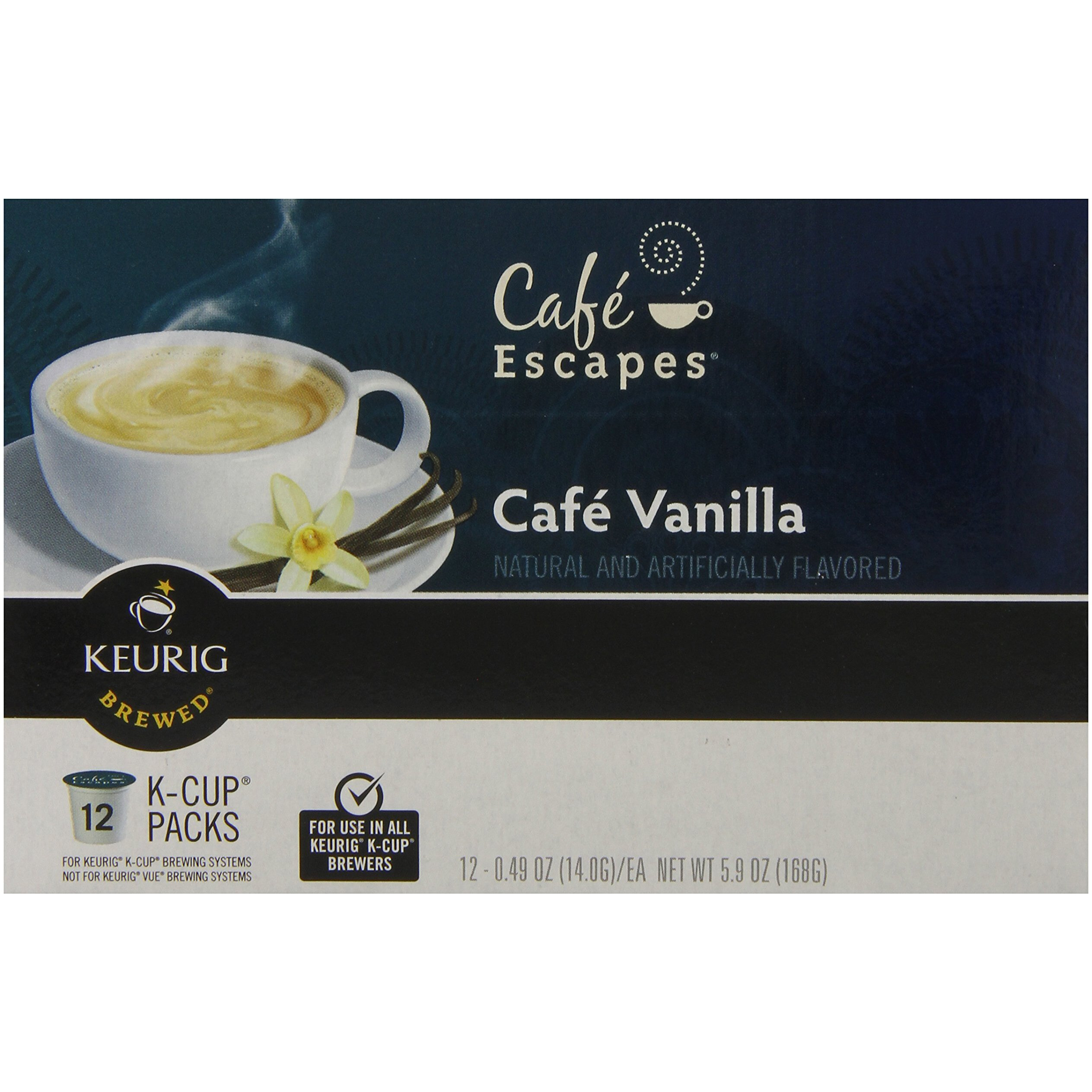 Cafe Escapes Cafe Vanilla K-Cups 1 Box (12 K-Cups)