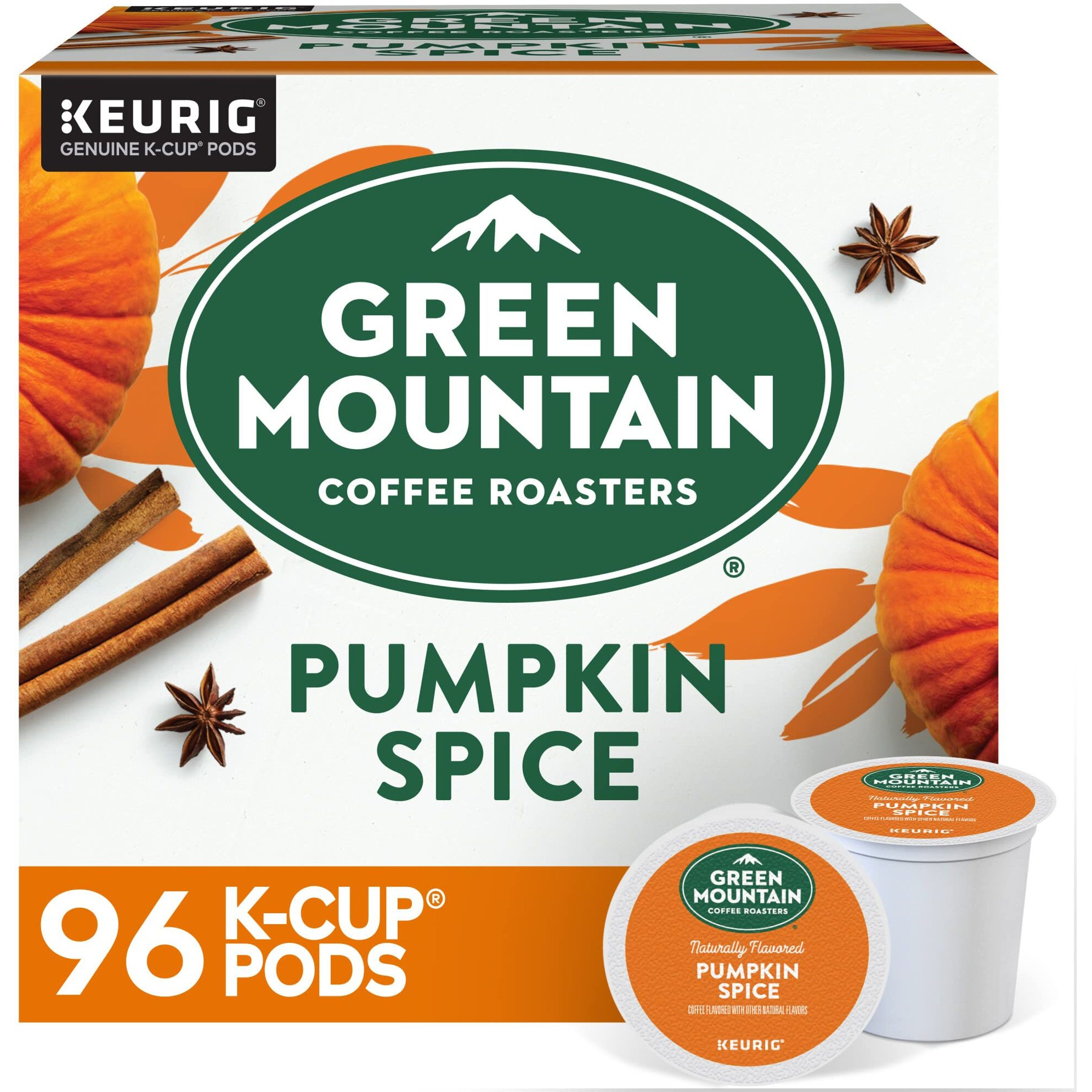 Green Mountain Coffee Roasters Pumpkin Spice Coffee, Keurig Single-Serve K-Cup Pods, Light Roast, 96 Count (4 Packs Of 24)