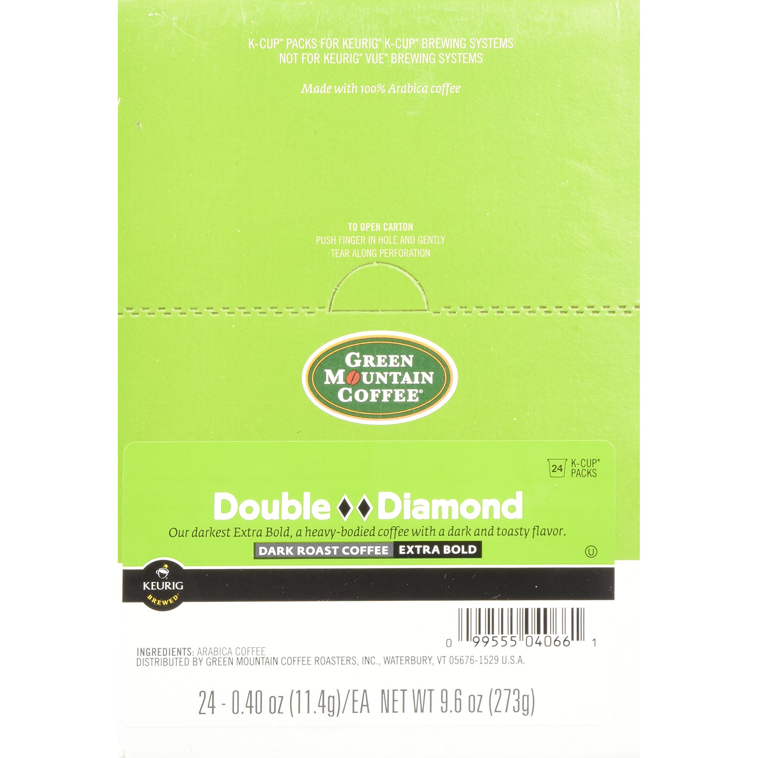 Green Mountain Double Black Diamond Extra Bold K-Cup Coffee, Totally 72 K-Cups