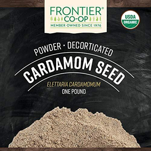 Frontier Cardamom Seed, Decorticated (No Pods), Powder Certified Organic, 16 Ounce Bag