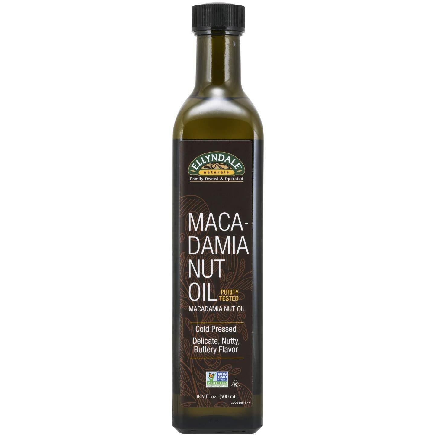 Now Foods, Macadamina Nut Cooking Oil In Glass Bottle, Purity Tested, Cold Pressed, Delicate Nutty, Buttery Flavor, 16.9-Ounce