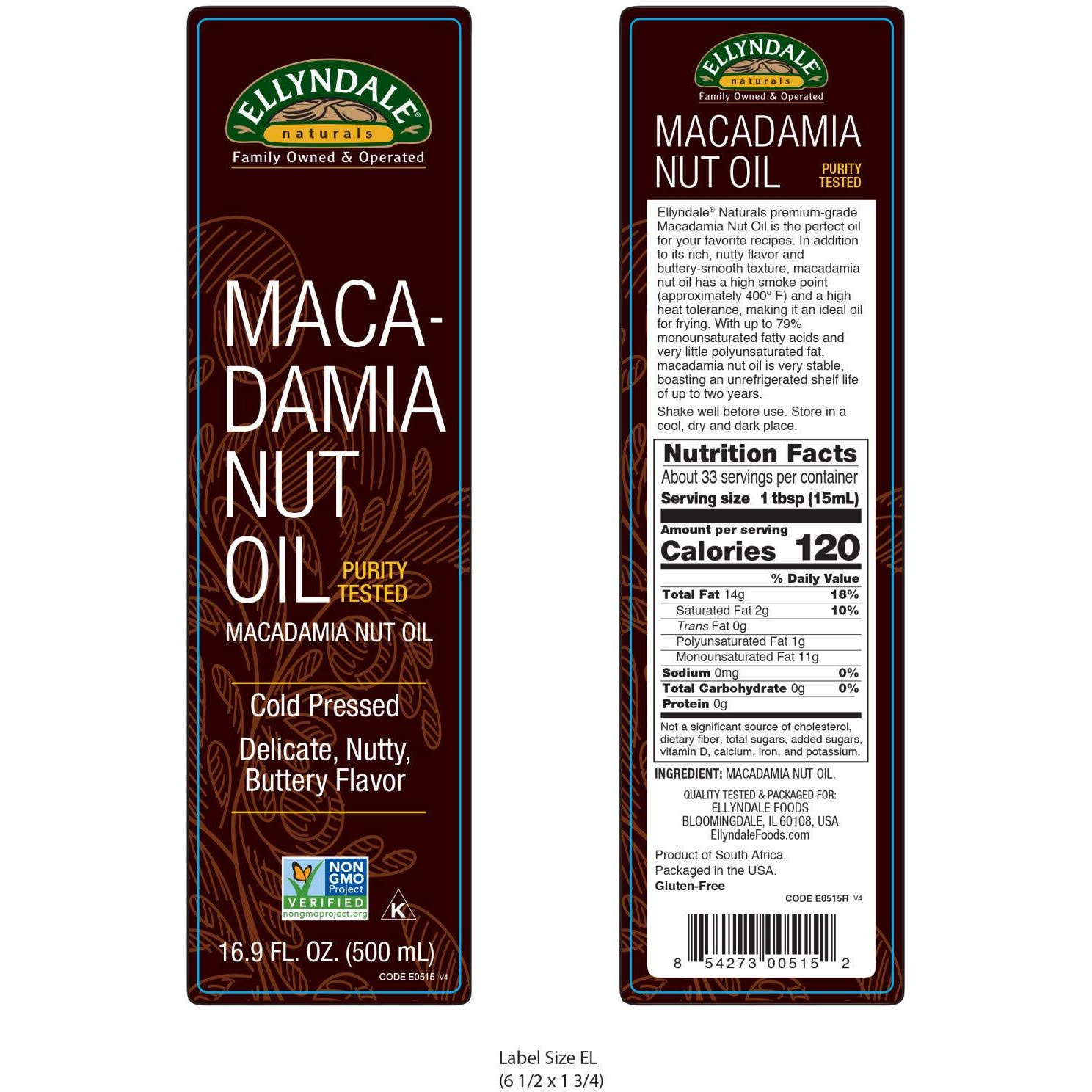 Now Foods, Macadamina Nut Cooking Oil In Glass Bottle, Purity Tested, Cold Pressed, Delicate Nutty, Buttery Flavor, 16.9-Ounce