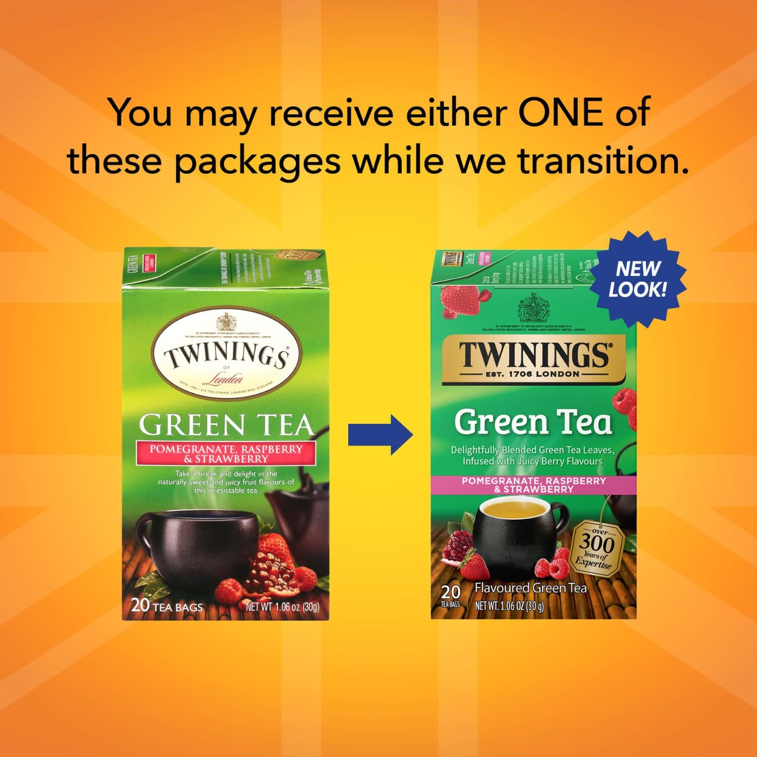 Twinings Green Tea With Pomegranate, Raspberry, And Strawberry - Caffeinated Green Tea Bags Individually Wrapped, 20 Count (Pack Of 2)