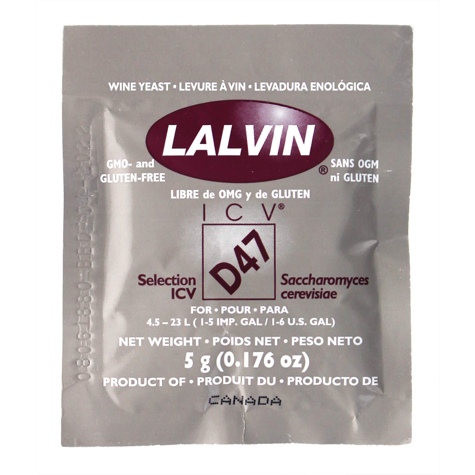 Lalvin Icv-D47 Wine Yeast, 5G - 10-Pack