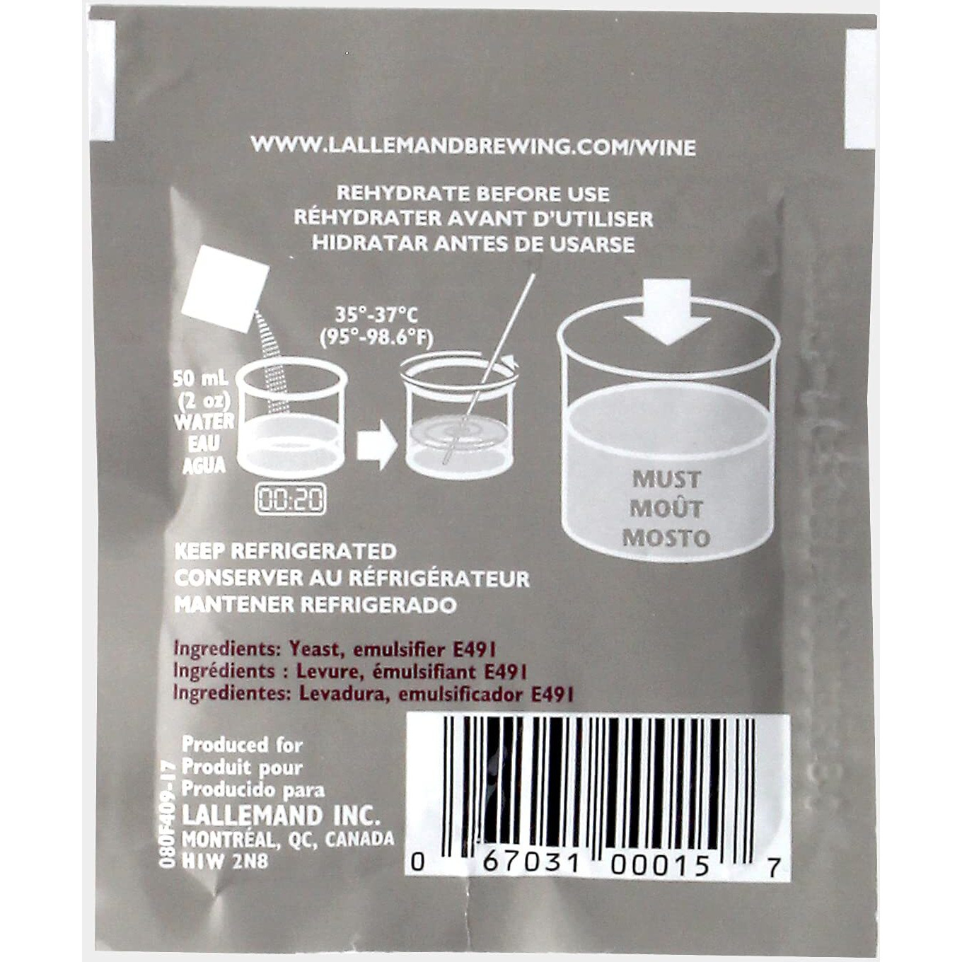Lalvin Icv-D47 Wine Yeast, 5G - 10-Pack