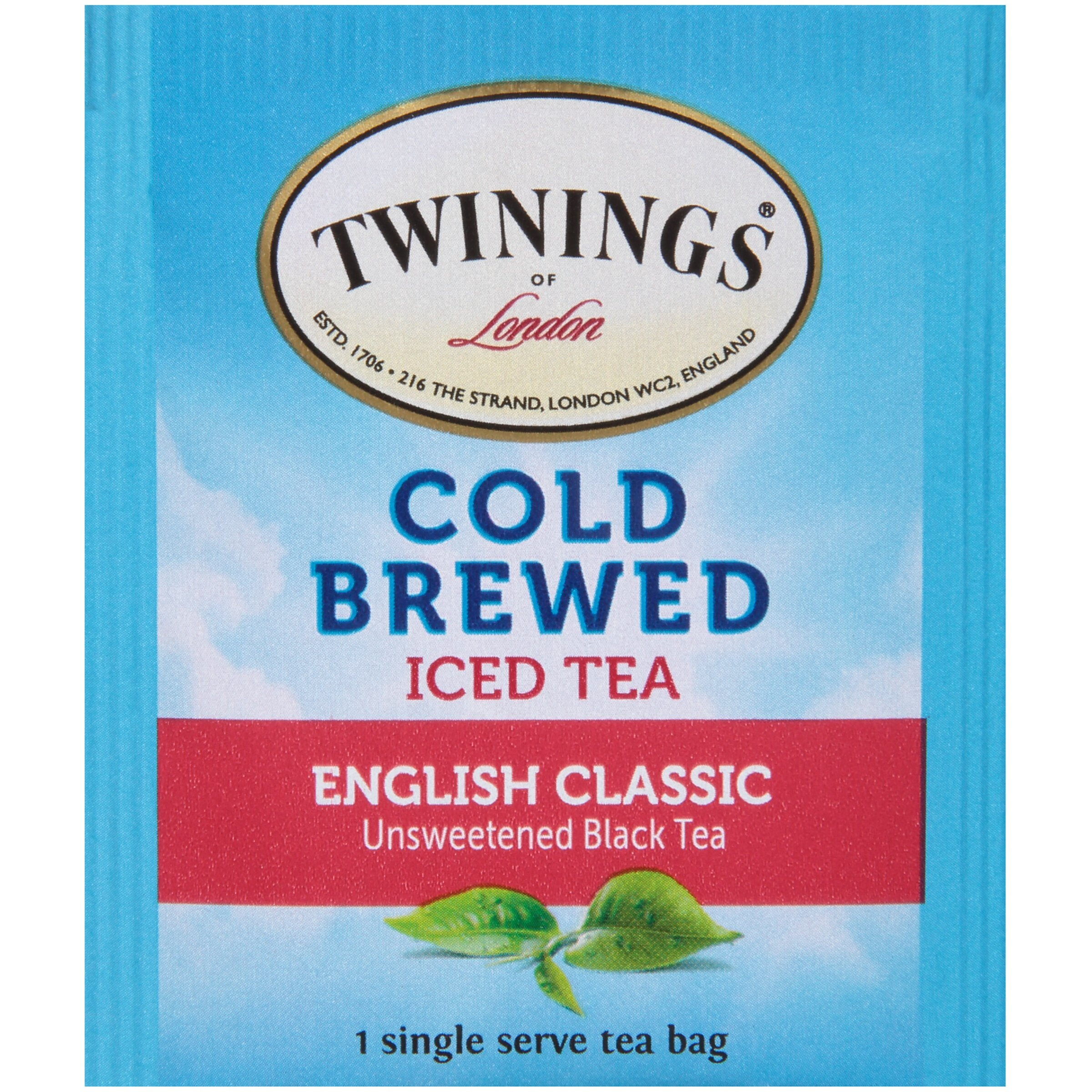 Twinings English Classic Cold Brewed Iced Tea Bags, 20 Count (Pack Of 6)