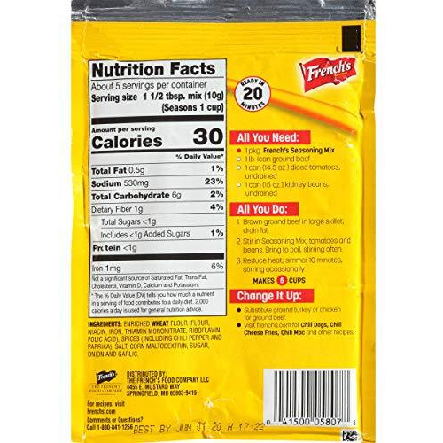 French's Chili-O Original Spices, 1.75-Ounce Packages (Pack Of 18)