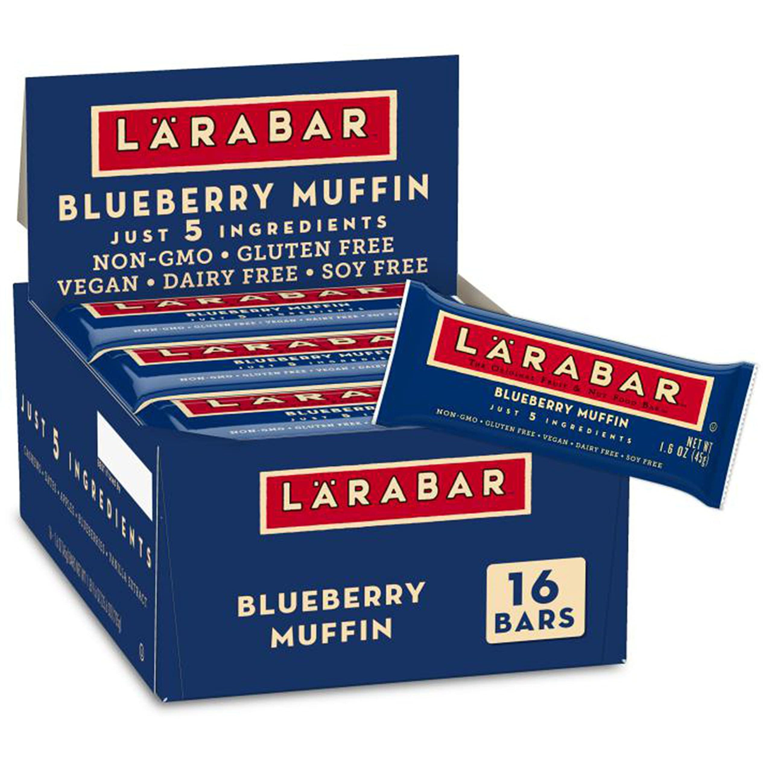 Larabar Bluberry Muffin, Gluten Free Vegan Fruit & Nut Bar, 16 Ct