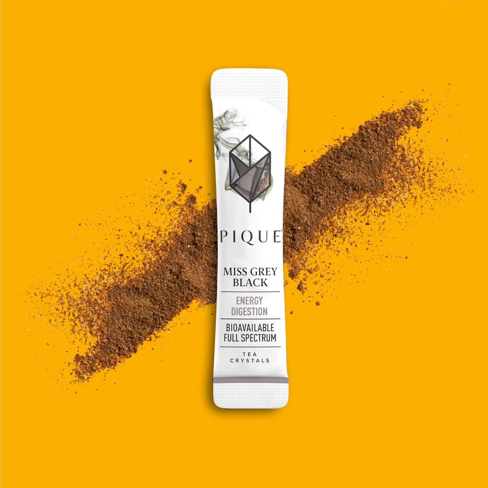 Pique Organic Earl Grey Tea Crystals - Caffeinated Black Tea With Bergamot For Energy, Prebiotic Polyphenols Support Healthy Metabolism, Immunity - 14 Single Serve Sticks (Pack Of 1)
