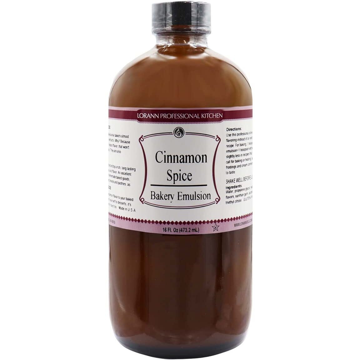 Lorann Oils Cinnamon Spice Bakery Emulsion True Cinnamon Essence, Perfect For Enhancing Spiced Undertones In Baked Goods, Gluten-Free, Keto-Friendly, Cinnamon Extract Alternative For Your Kitchen