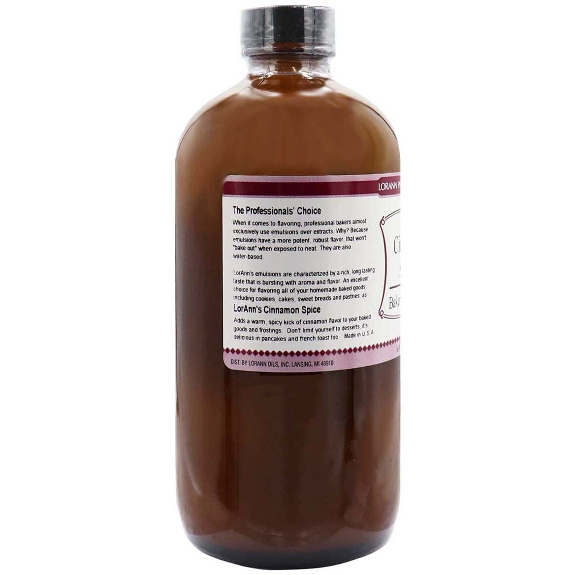 Lorann Oils Cinnamon Spice Bakery Emulsion True Cinnamon Essence, Perfect For Enhancing Spiced Undertones In Baked Goods, Gluten-Free, Keto-Friendly, Cinnamon Extract Alternative For Your Kitchen
