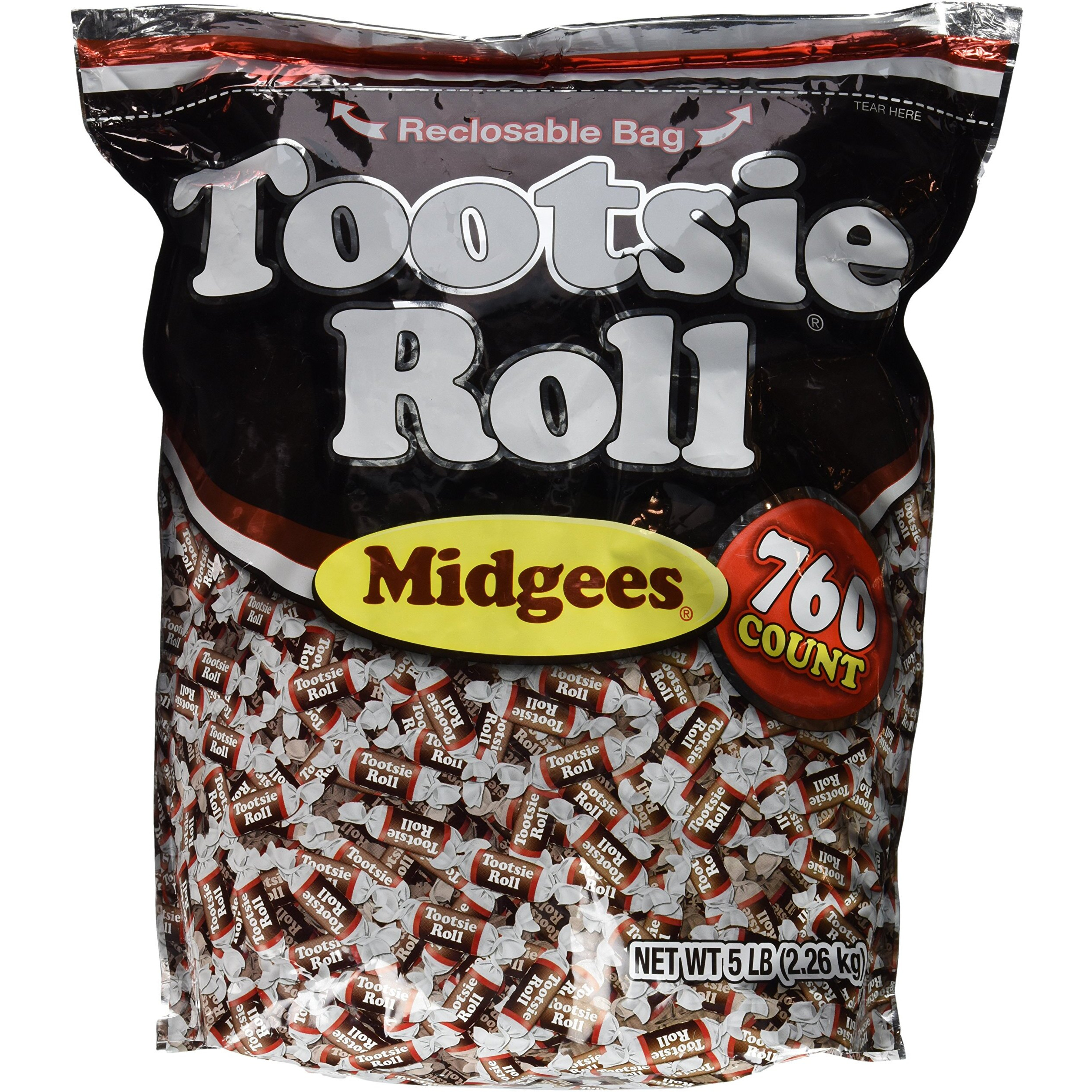 Tootsie Roll Midgees Candy 5 Pound Value Bag 760 Pieces