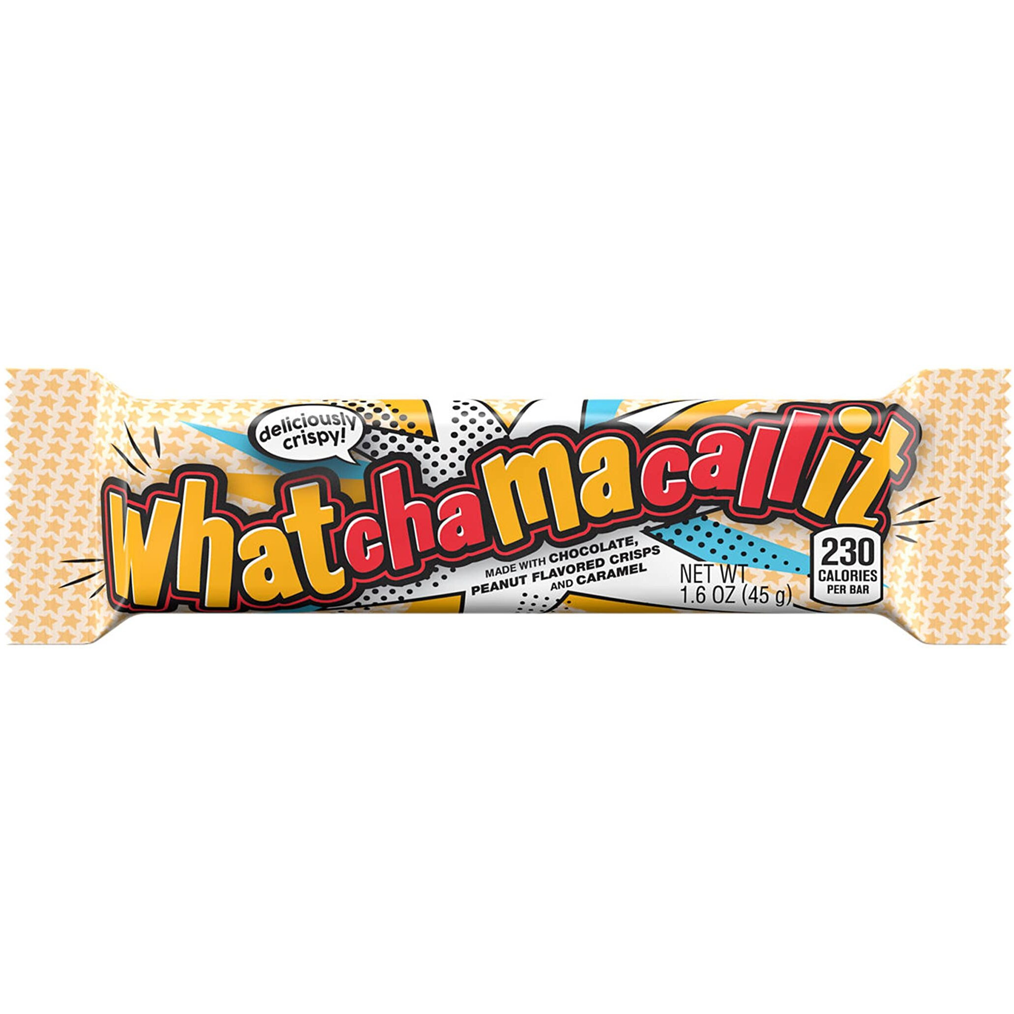 Whatchamacallit Chocolate Caramel Peanut Crisps Candy Bars, 1.6 Oz (36 Count)