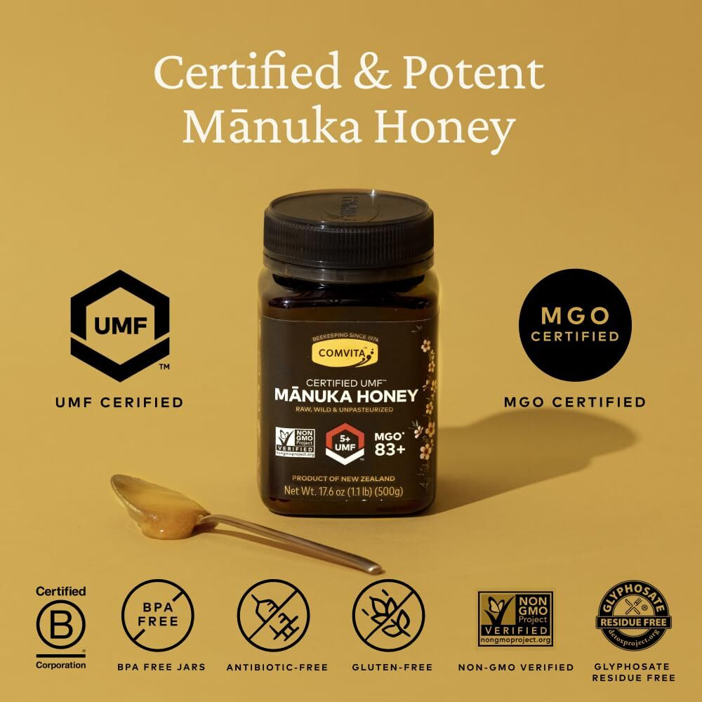 Comvita Manuka Honey (Umf 5+, Mgo 83+) | New Zealands 1 Manuka Brand | Raw, Wild, Non-Gmo | Superfood For Daily Vitality | 35.2 Oz (Best Value)